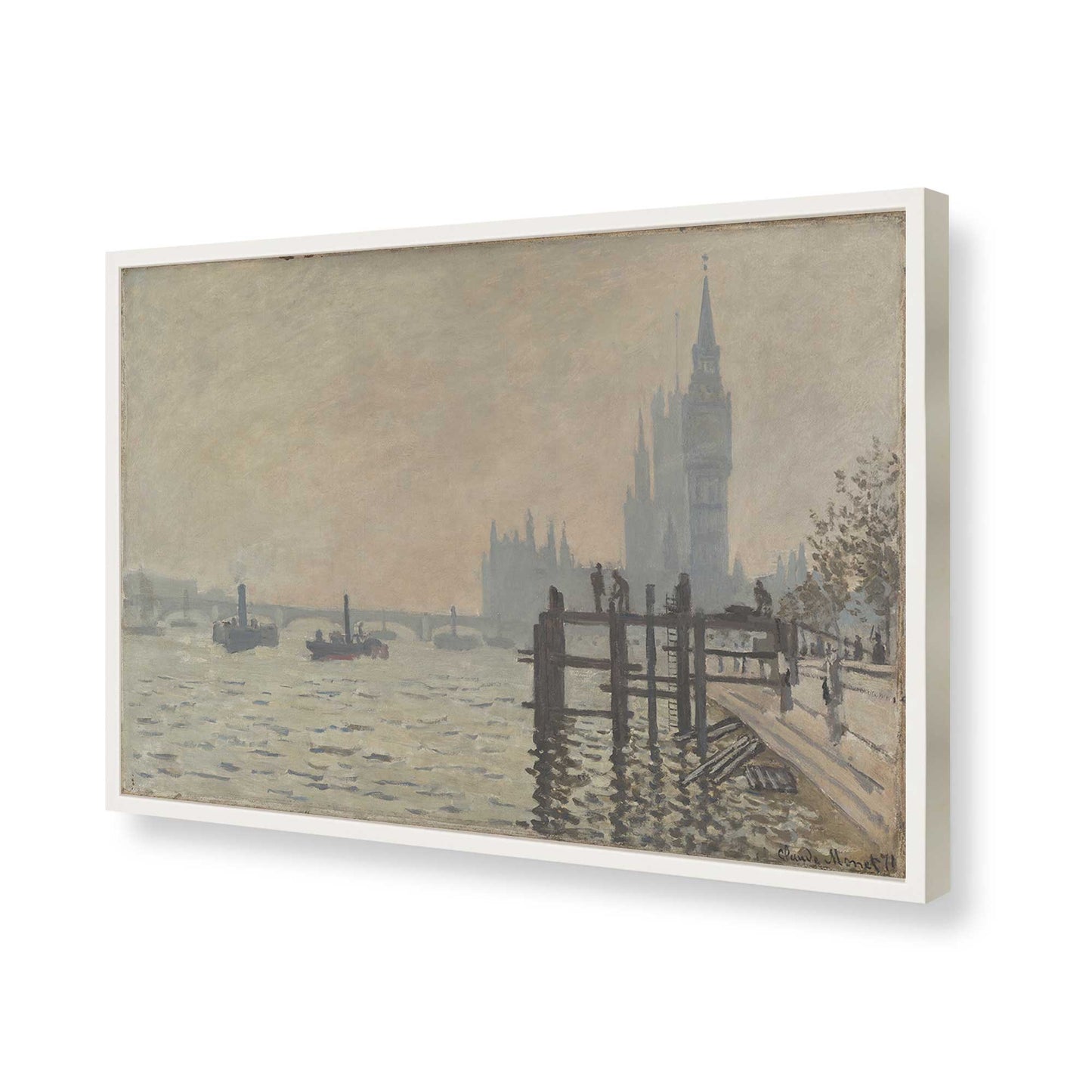 [Color:Opaque White], Picture of art in a Opaque White frame of the corner