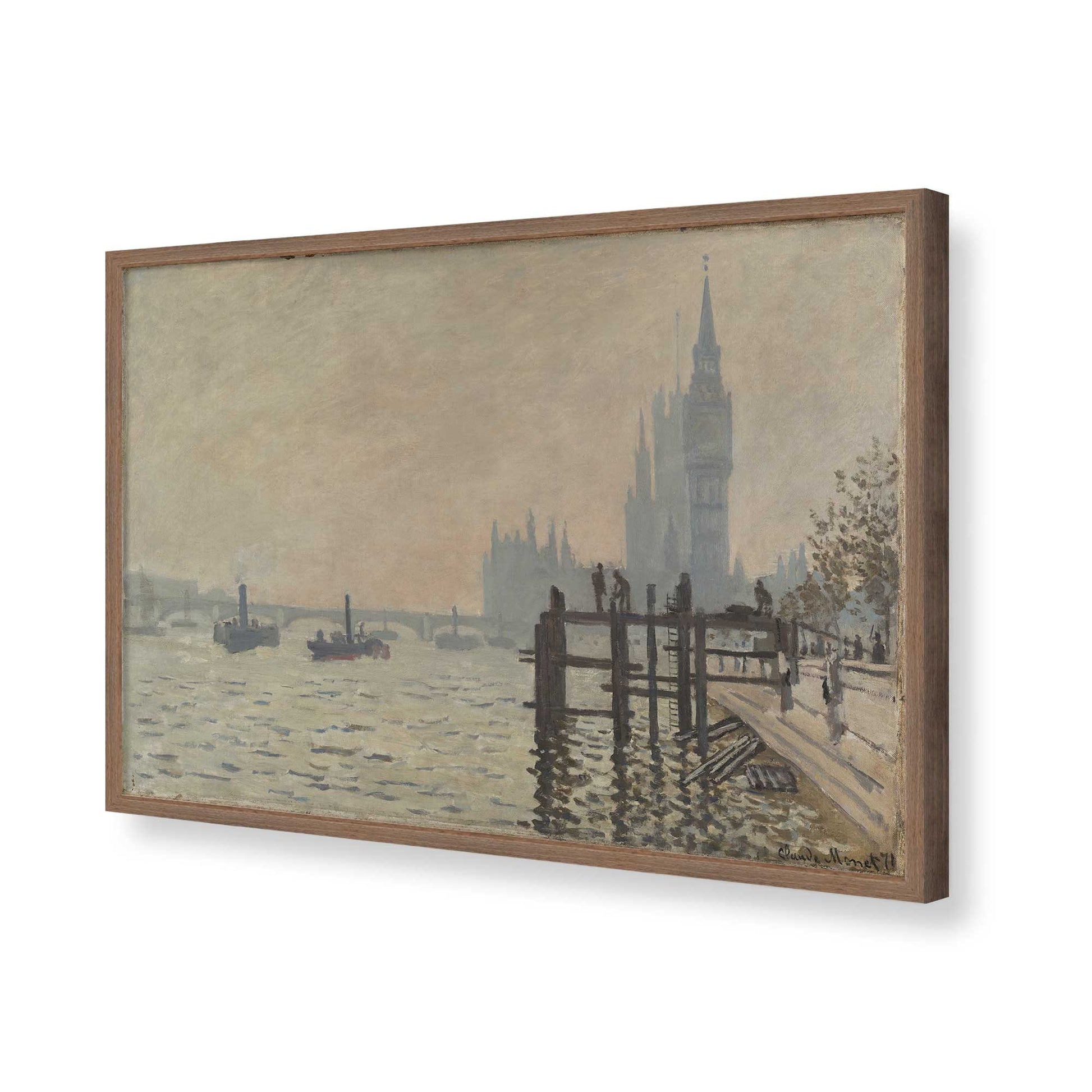 [Color:Walnut], Picture of art in a Walnut frame of the corner