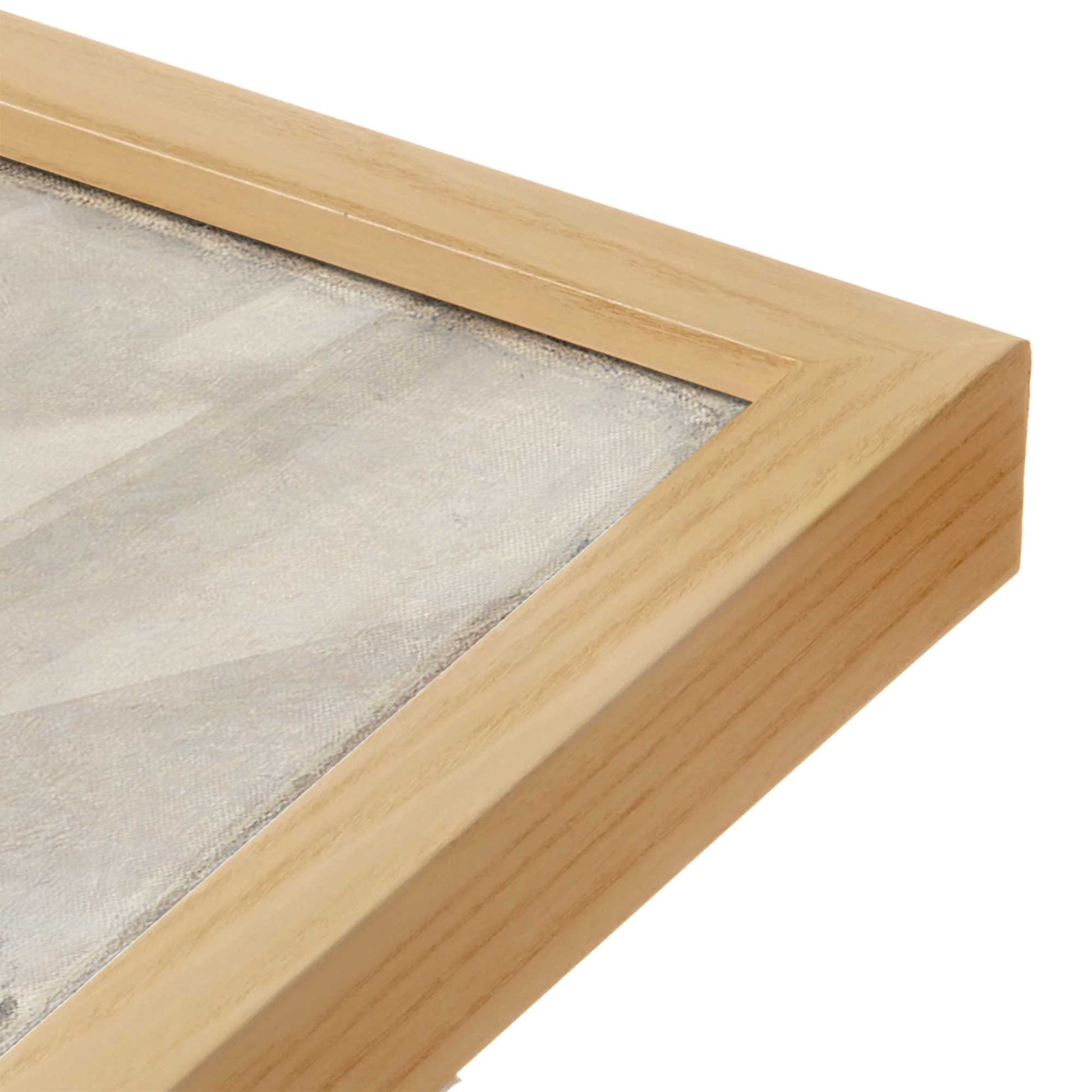 [Color:American Maple], Picture of art in a American Maple frame at an angle