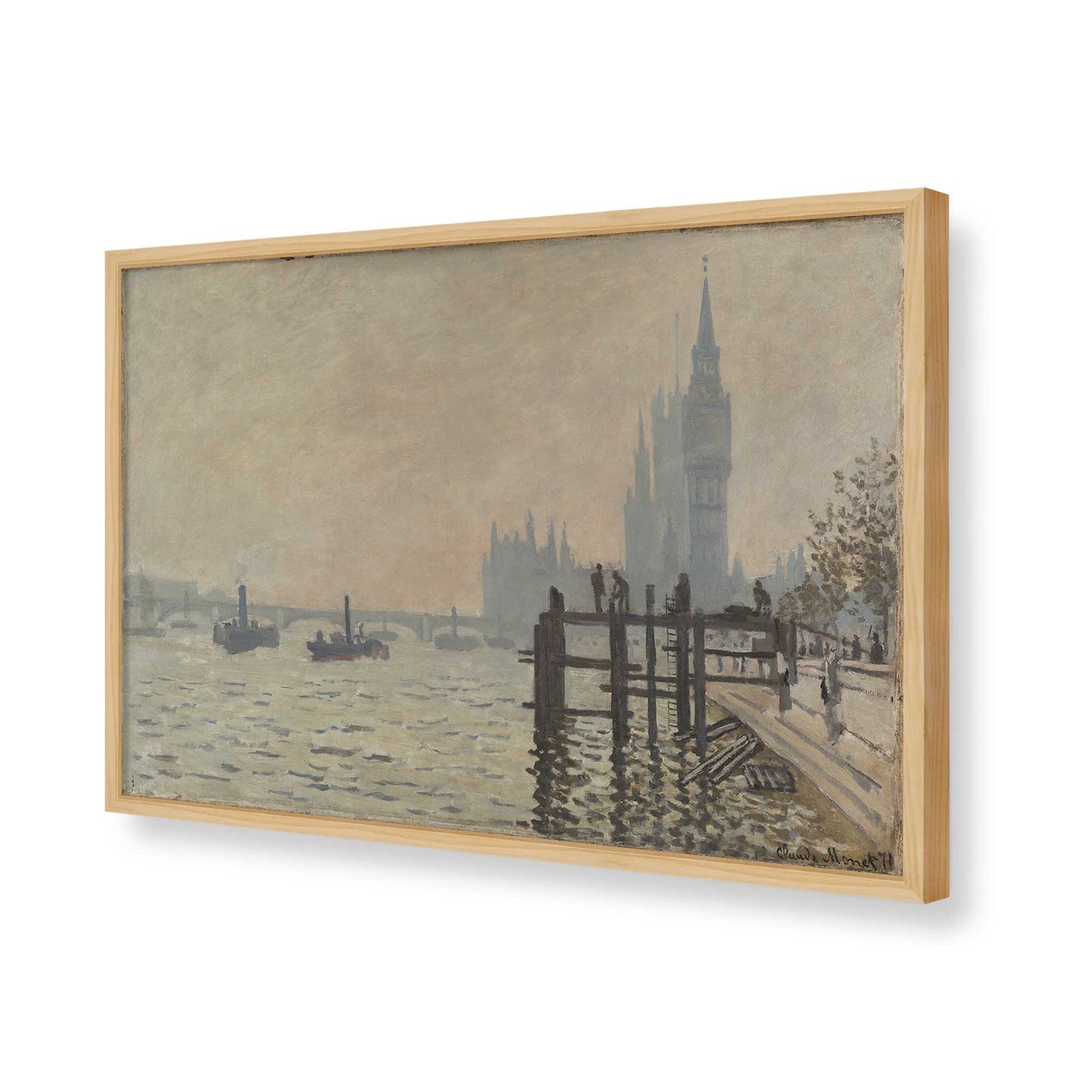 [Color:American Maple], Picture of art in a American Maple frame of the corner