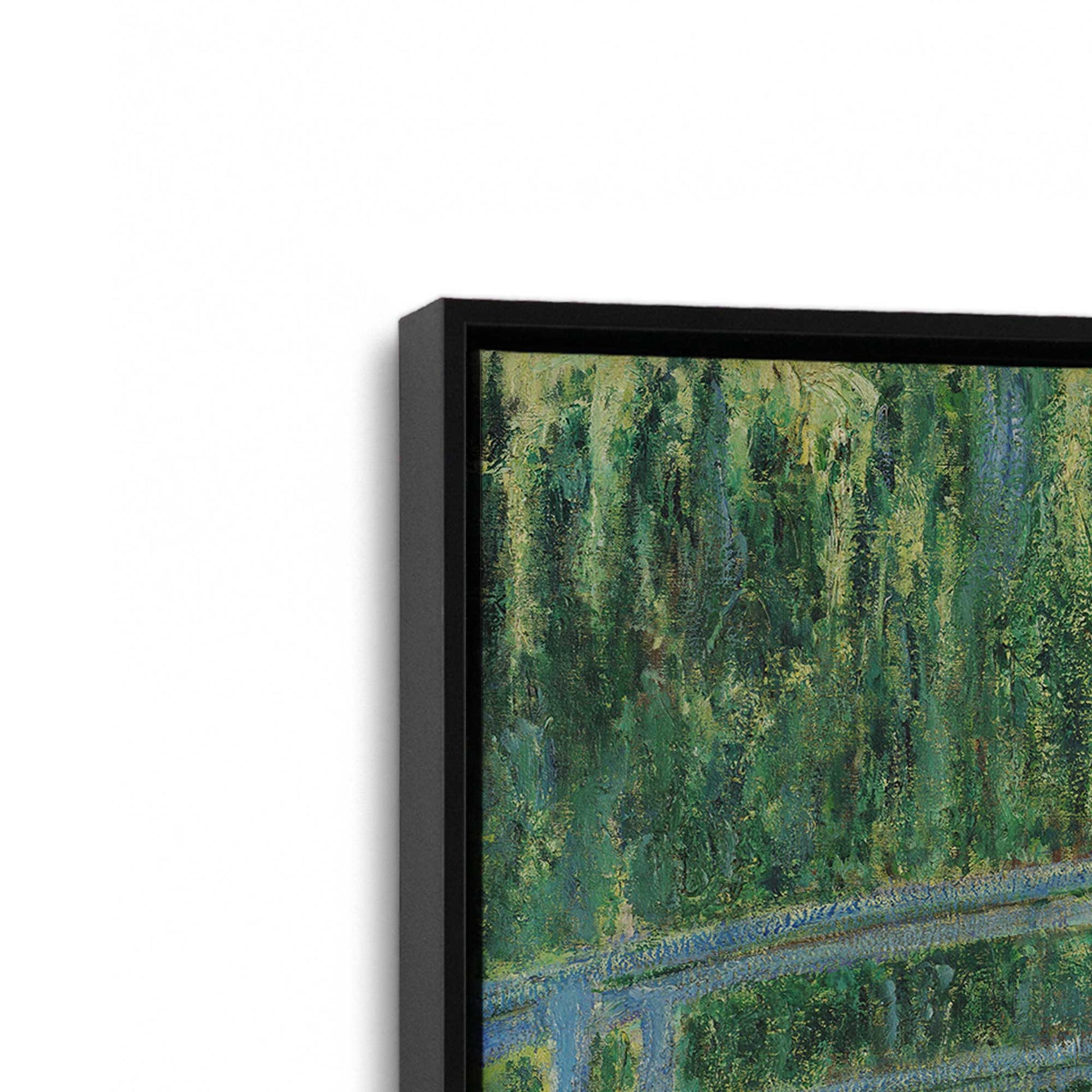[Color:Satin Black], Picture of art in a Satin Black frame at an angle