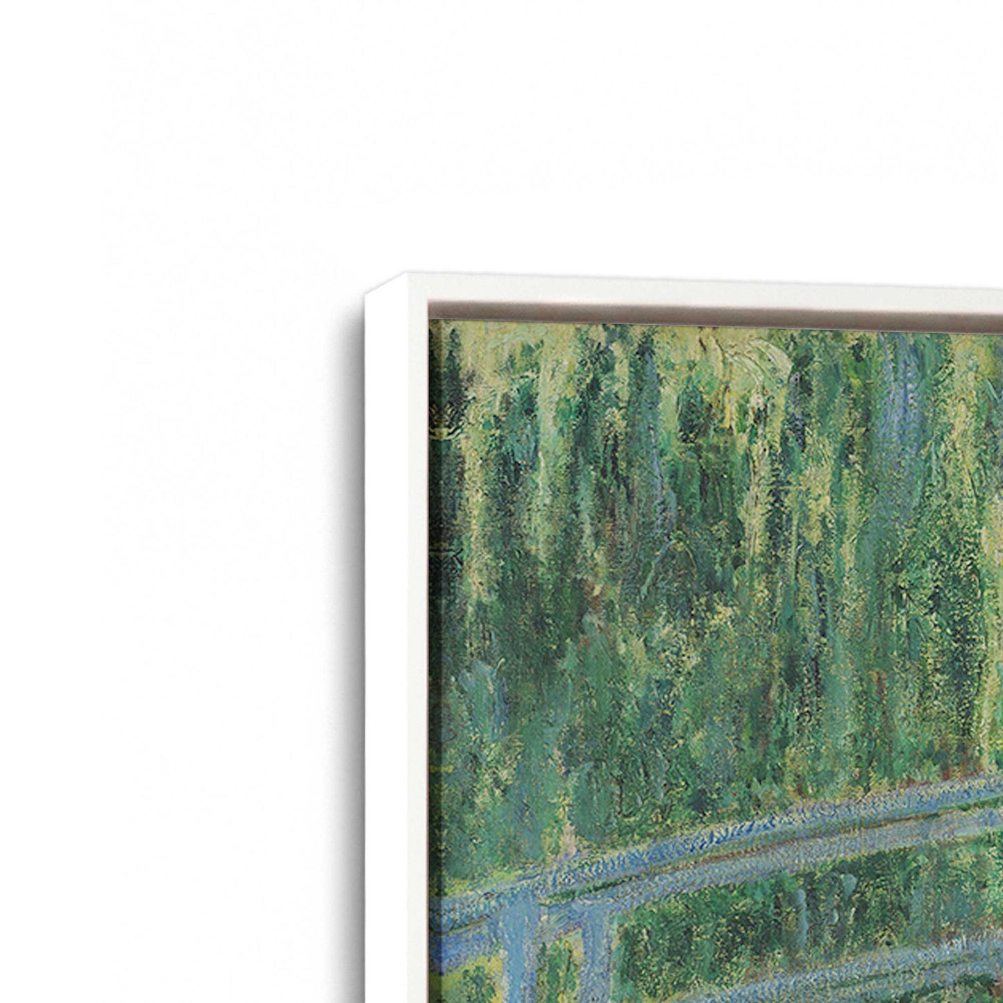 [Color:Opaque White], Picture of art in a White frame at an angle