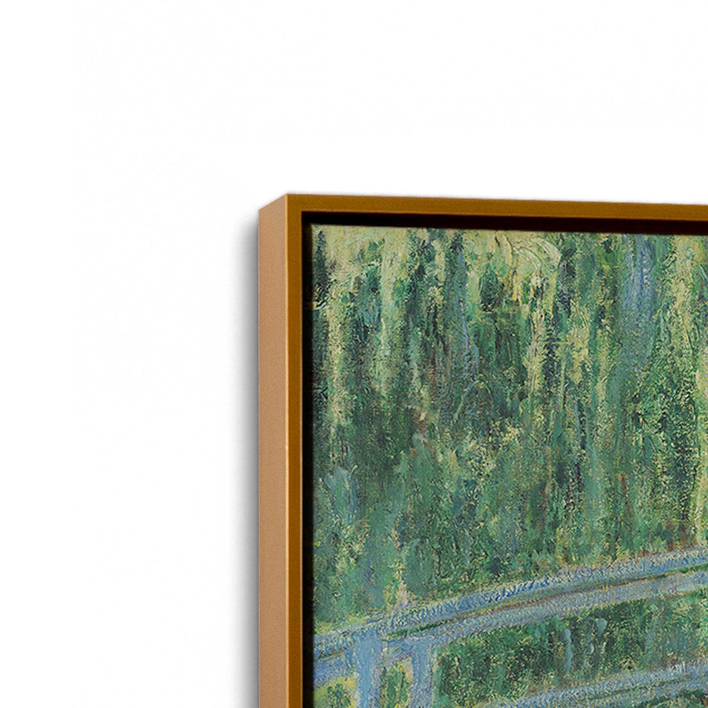 [Color:Polished Gold], Picture of art in a Polished Gold frame at an angle