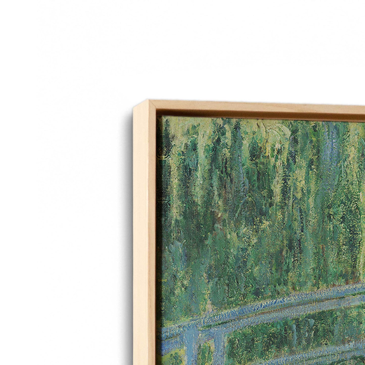[Color:American Maple], Picture of art in a American Maple frame at an angle