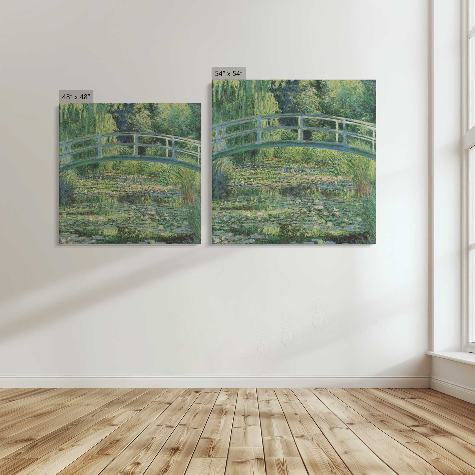 [Color:Stretched Canvas], Image showing the size comparisons