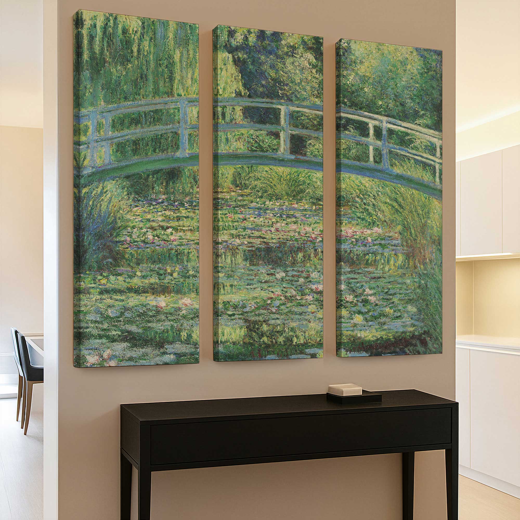 The Japanese Bridge by Claude Monet Large Canvas Print – Frametolia.