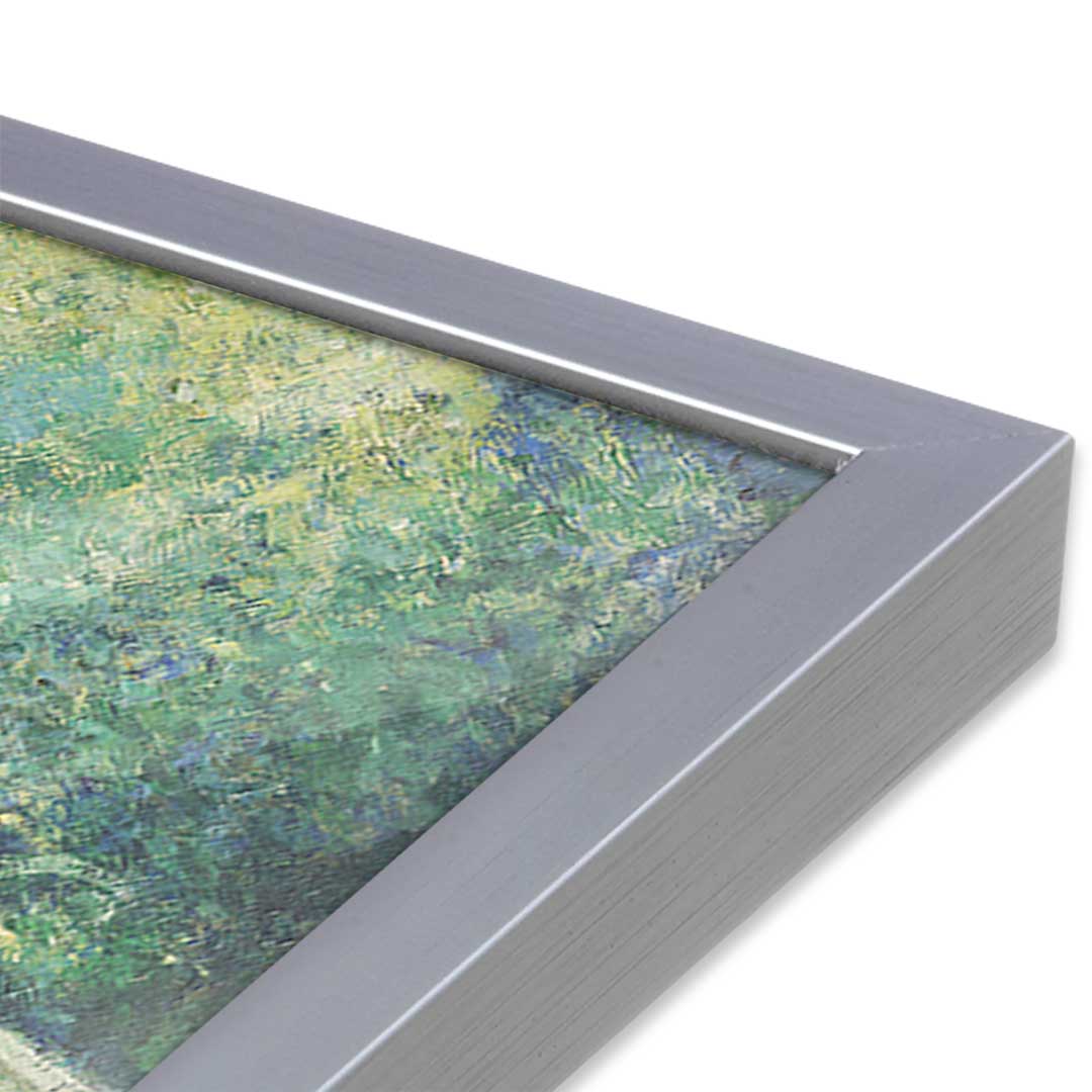 [Color:Polished Chrome], Picture of art in a Polished Chrome frame at an angle