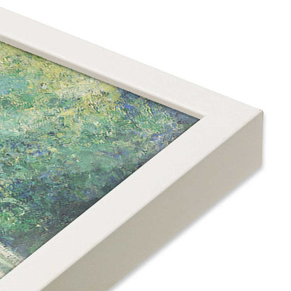[Color:Opaque White], Picture of art in a Opaque White frame at an angle