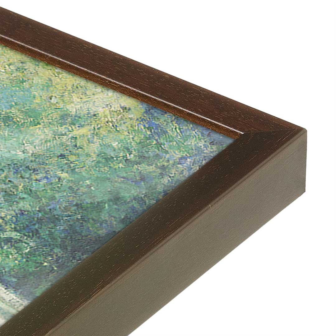 [Color:Espresso], Picture of art in a Espresso frame at an angle