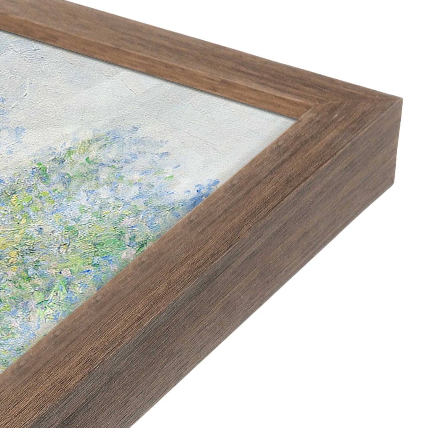 [Color:Walnut], Picture of art in a Walnut frame at an angle
