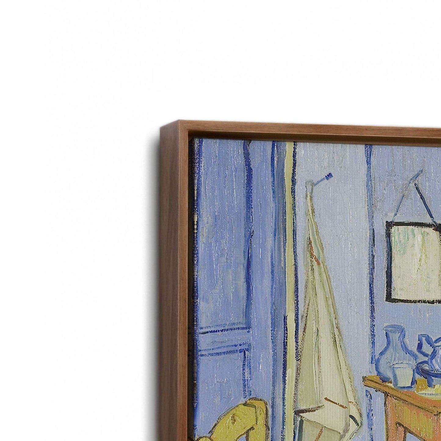 [Color:Walnut], Picture of art in a Walnut frame at an angle