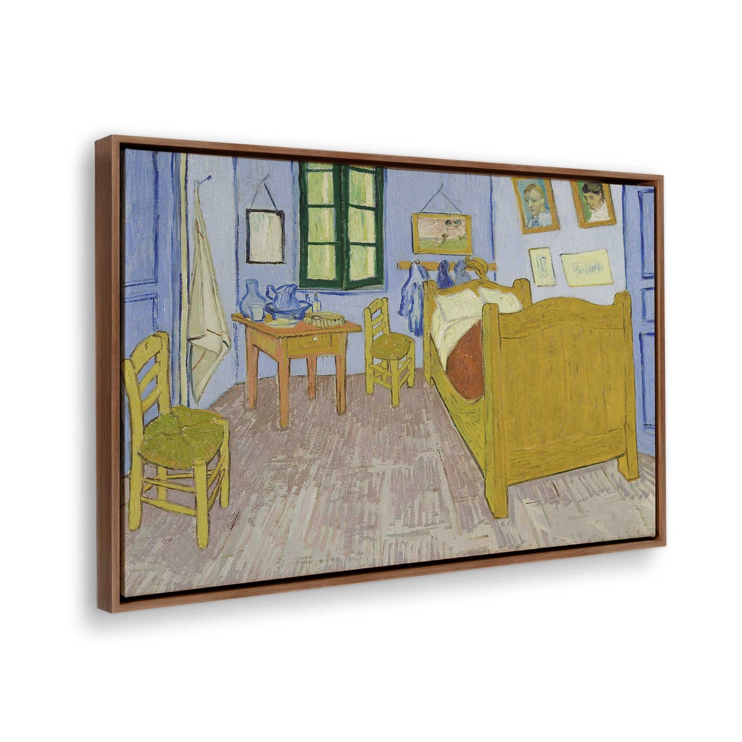 [Color:Walnut], Picture of the corner of the art