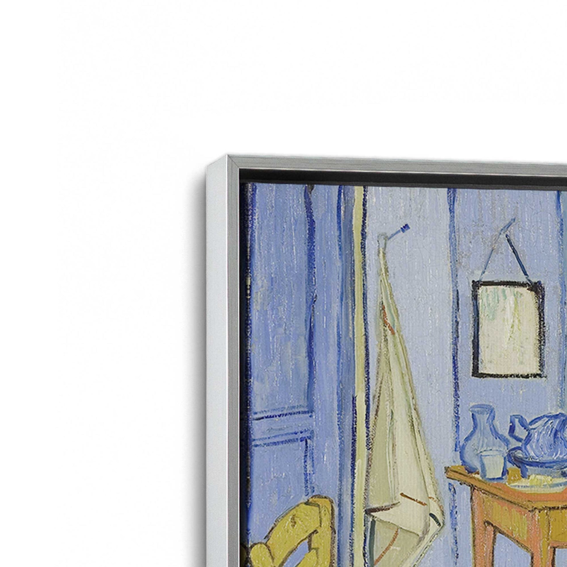 [Color:Polished Chrome], Picture of art in a Polished Chrome frame at an angle