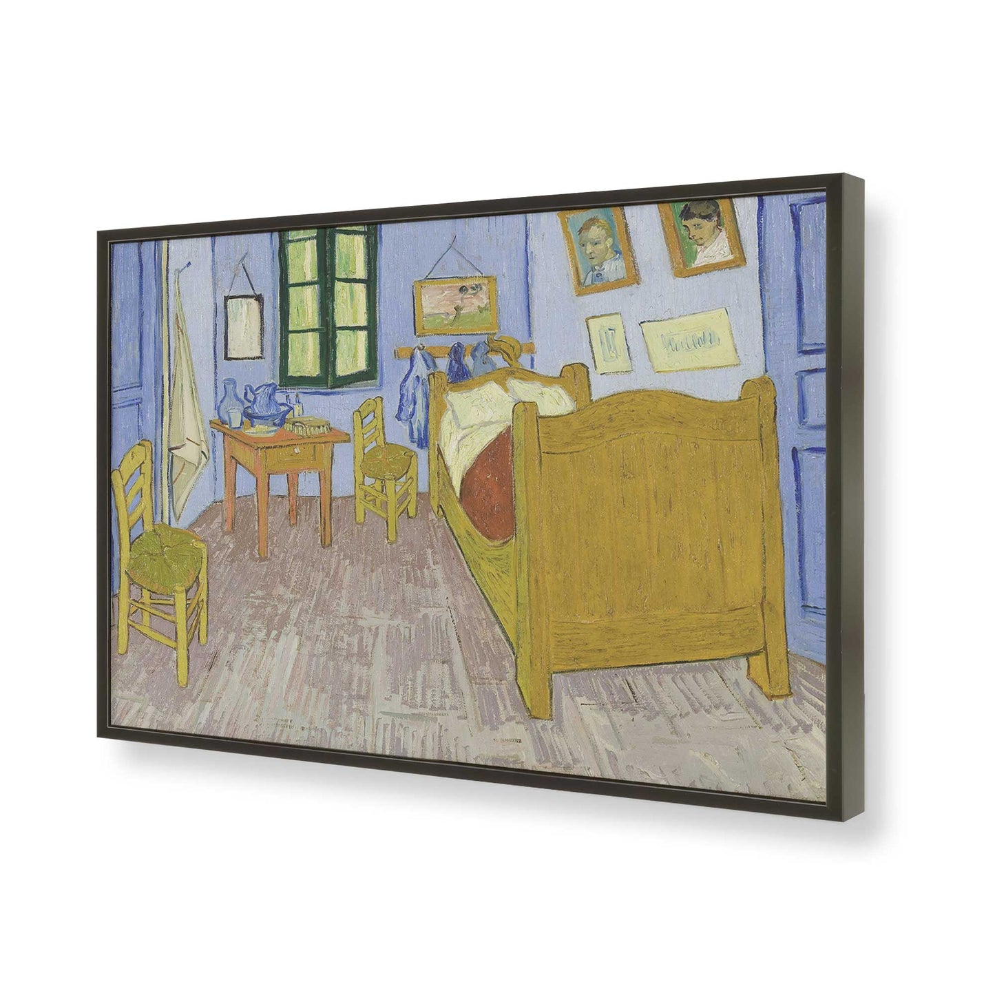 [Color:Satin Black], Picture of art in a Satin Black frame of the corner