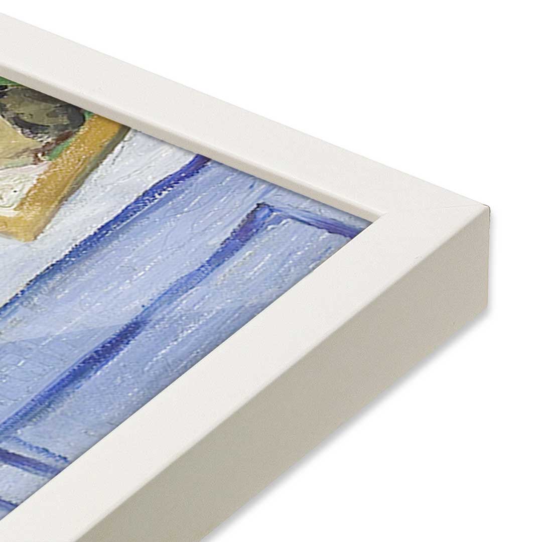 [Color:Opaque White], Picture of art in a Opaque White frame at an angle