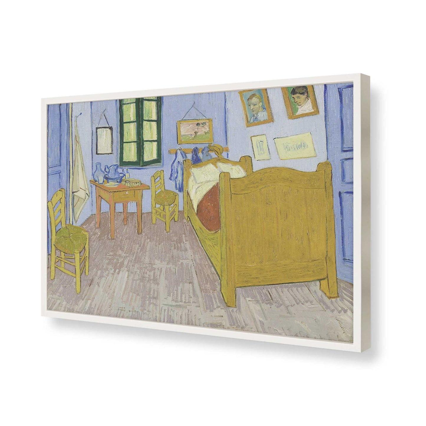[Color:Opaque White], Picture of art in a Opaque White frame of the corner