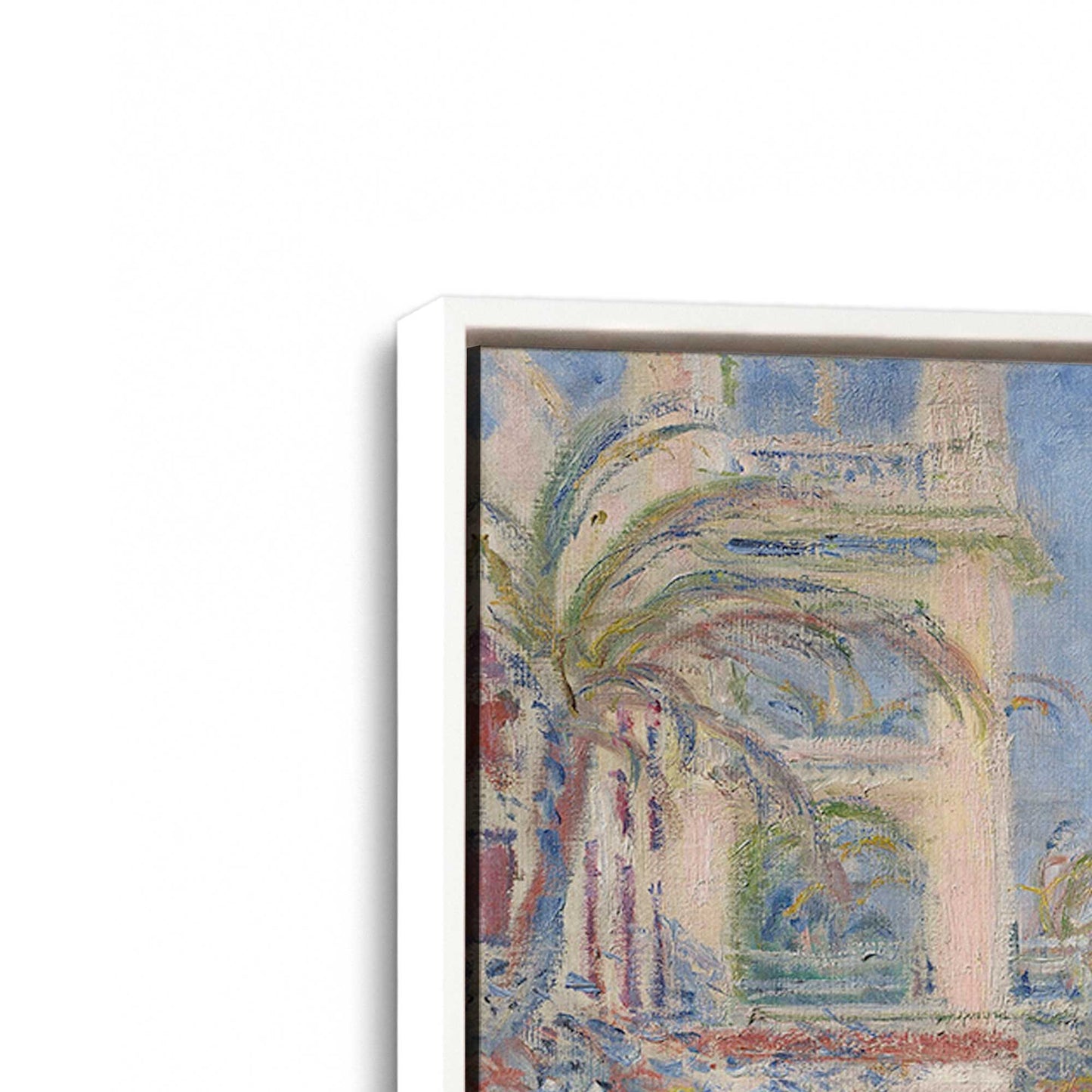 [Color:Opaque White], Picture of art in a White frame at an angle