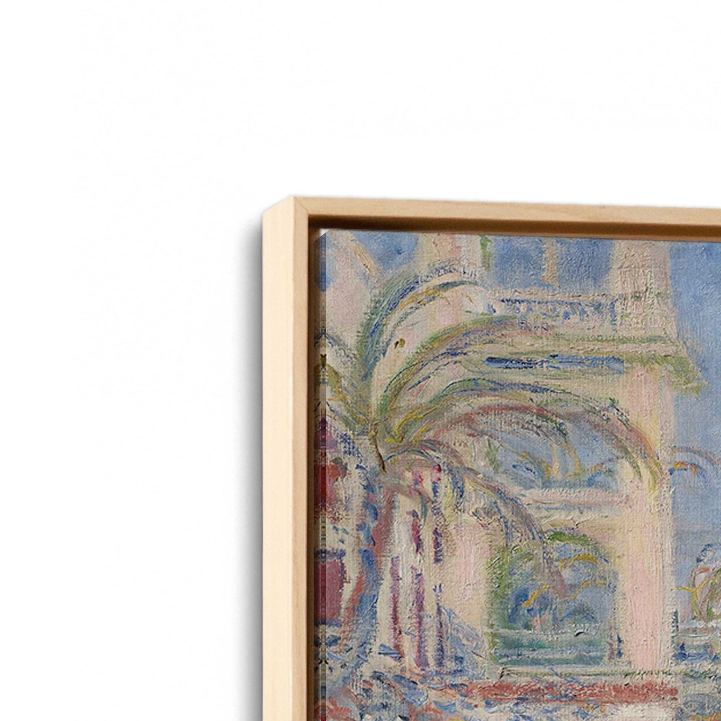 [Color:American Maple], Picture of art in a American Maple frame at an angle