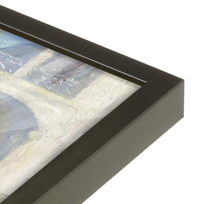[Color:Satin Black], Picture of art in a Satin Black frame at an angle