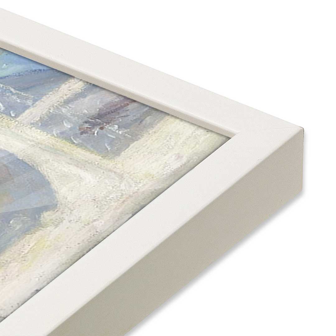 [Color:Opaque White], Picture of art in a Opaque White frame at an angle
