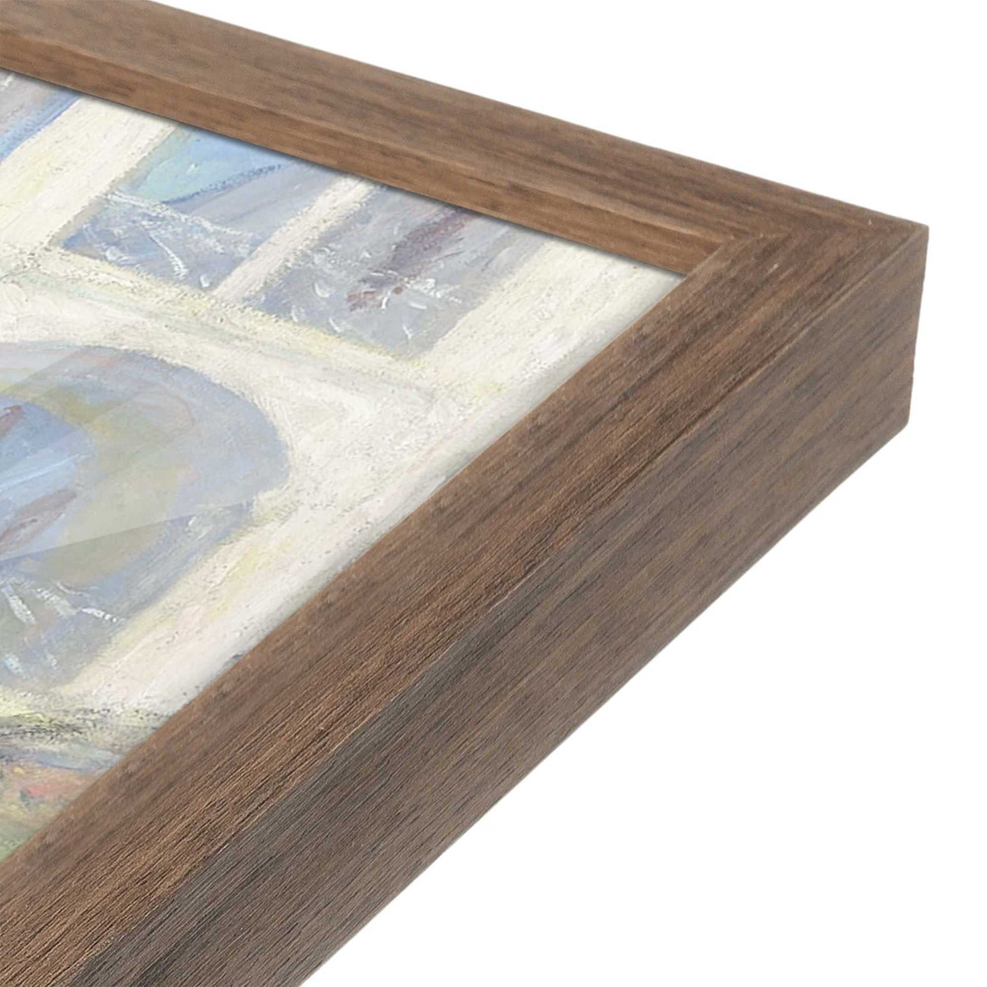 [Color:Walnut], Picture of art in a Walnut frame at an angle