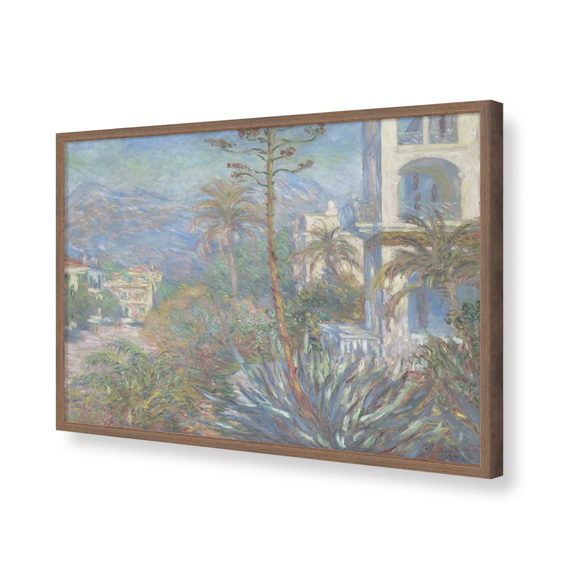 [Color:Walnut], Picture of art in a Walnut frame of the corner