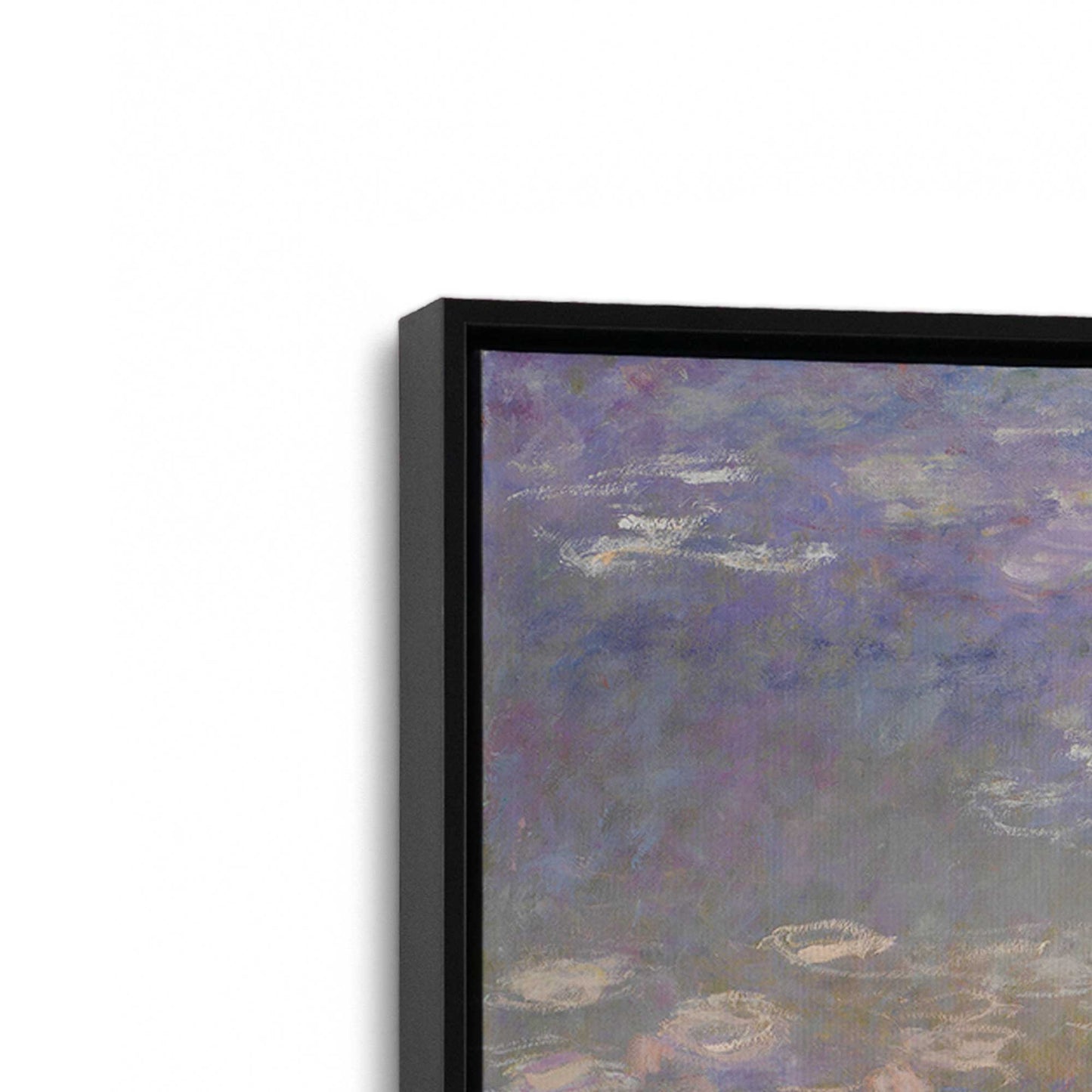 [Color:Satin Black], Picture of art in a Satin Black frame at an angle