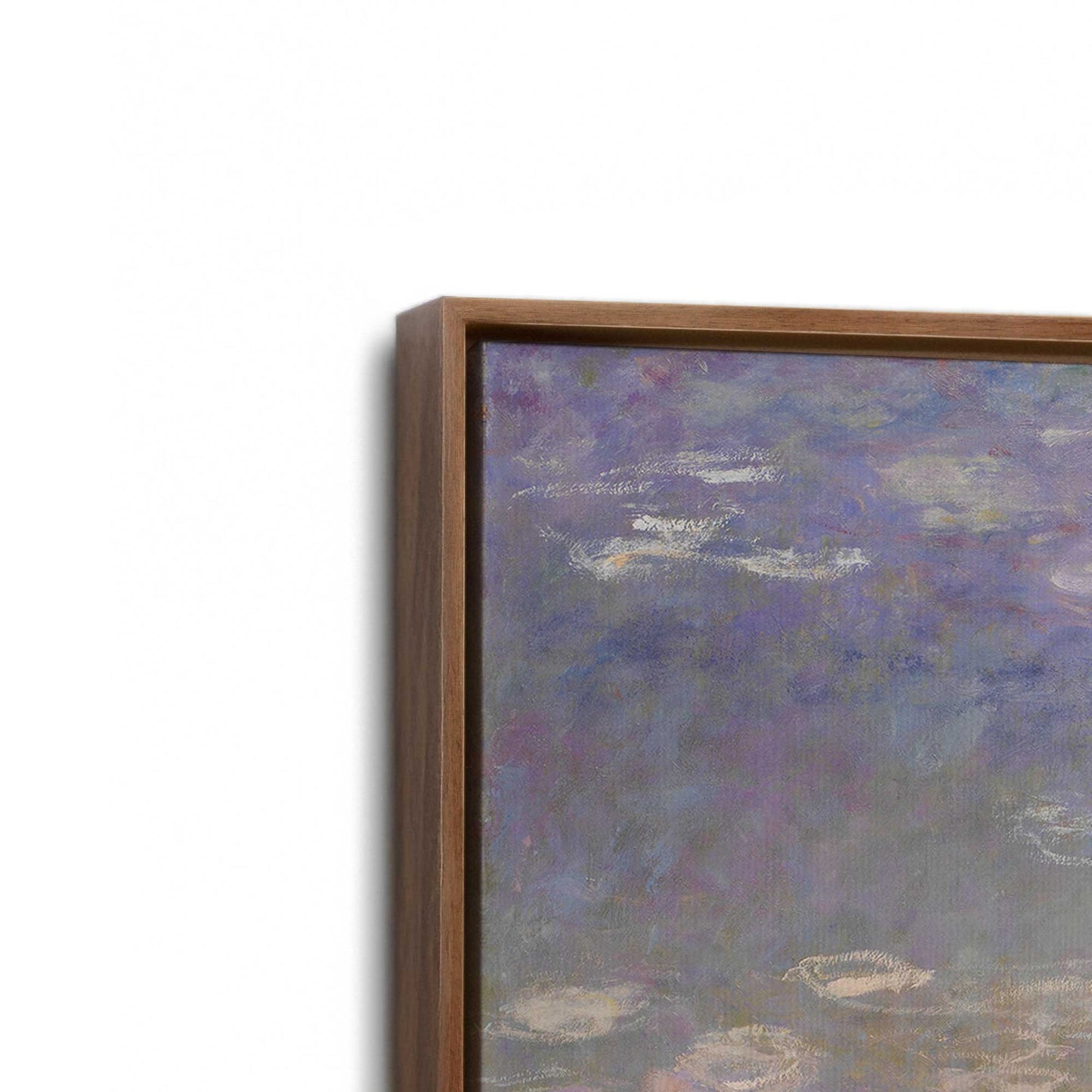 [Color:Walnut], Picture of art in a Walnut frame at an angle