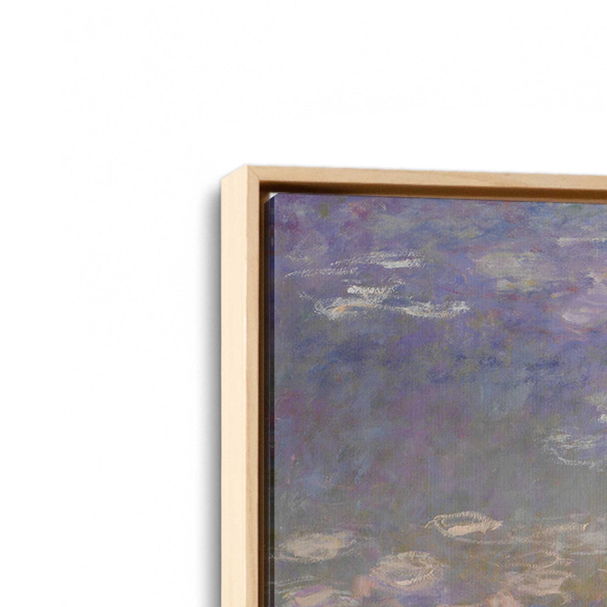 [Color:American Maple], Picture of art in a American Maple frame at an angle