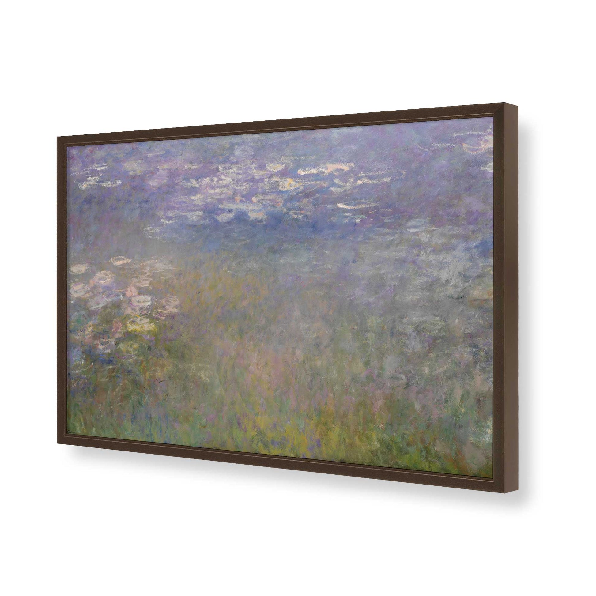 [Color:Brown], Picture of art in a Brown frame of the corner