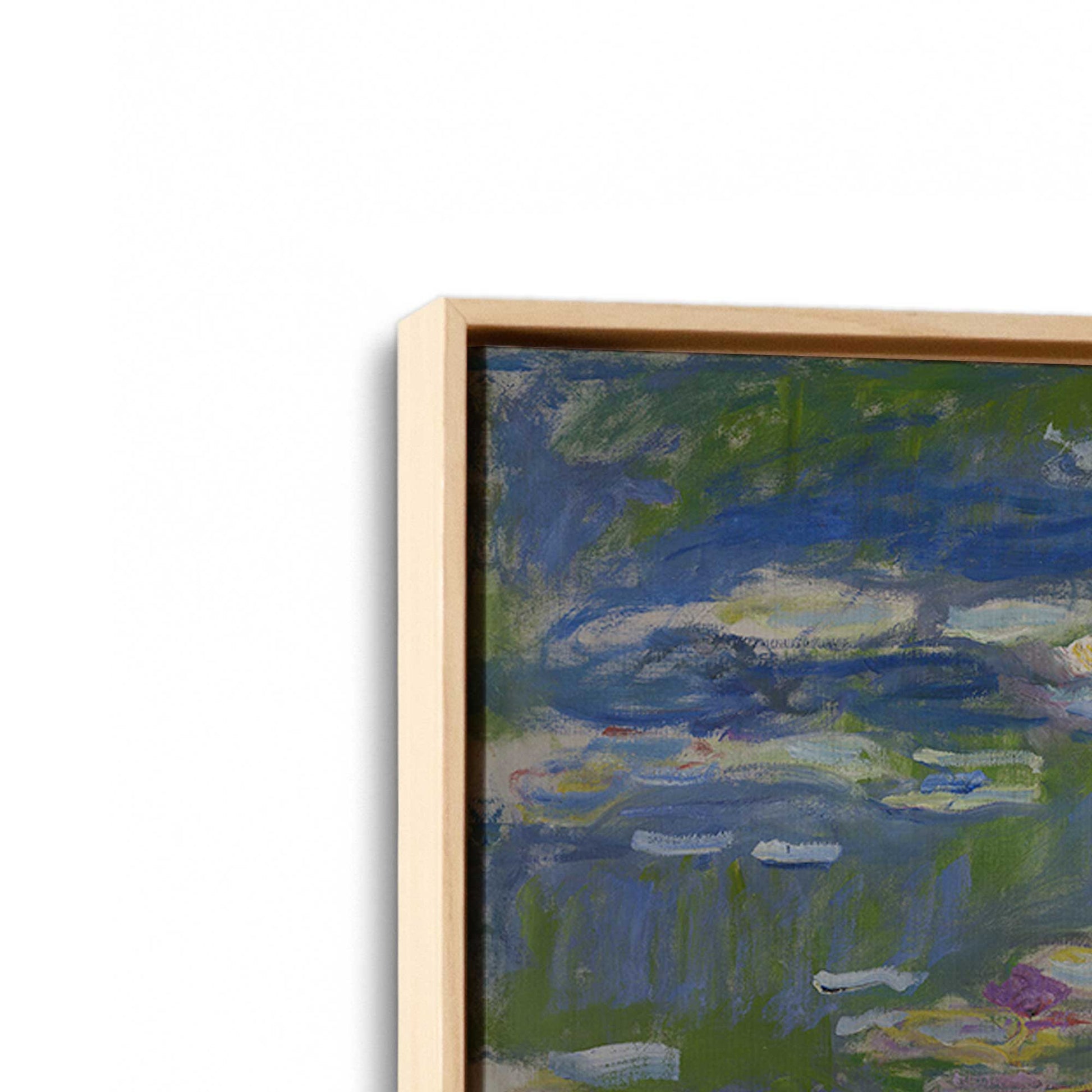 [Color:American Maple], Picture of art in a American Maple frame at an angle