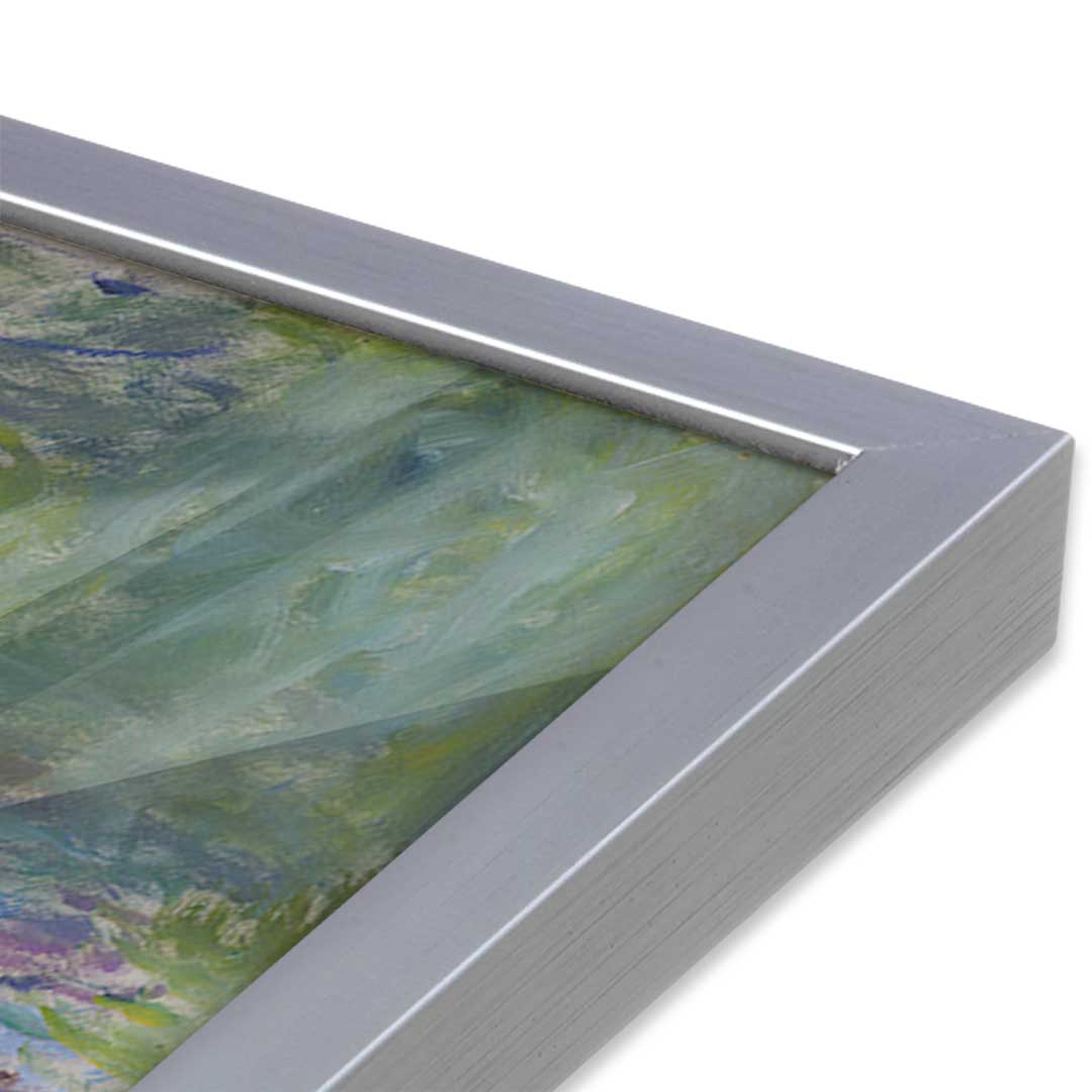 [Color:Polished Chrome], Picture of art in a Polished Chrome frame at an angle