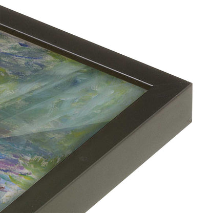 [Color:Satin Black], Picture of art in a Satin Black frame at an angle