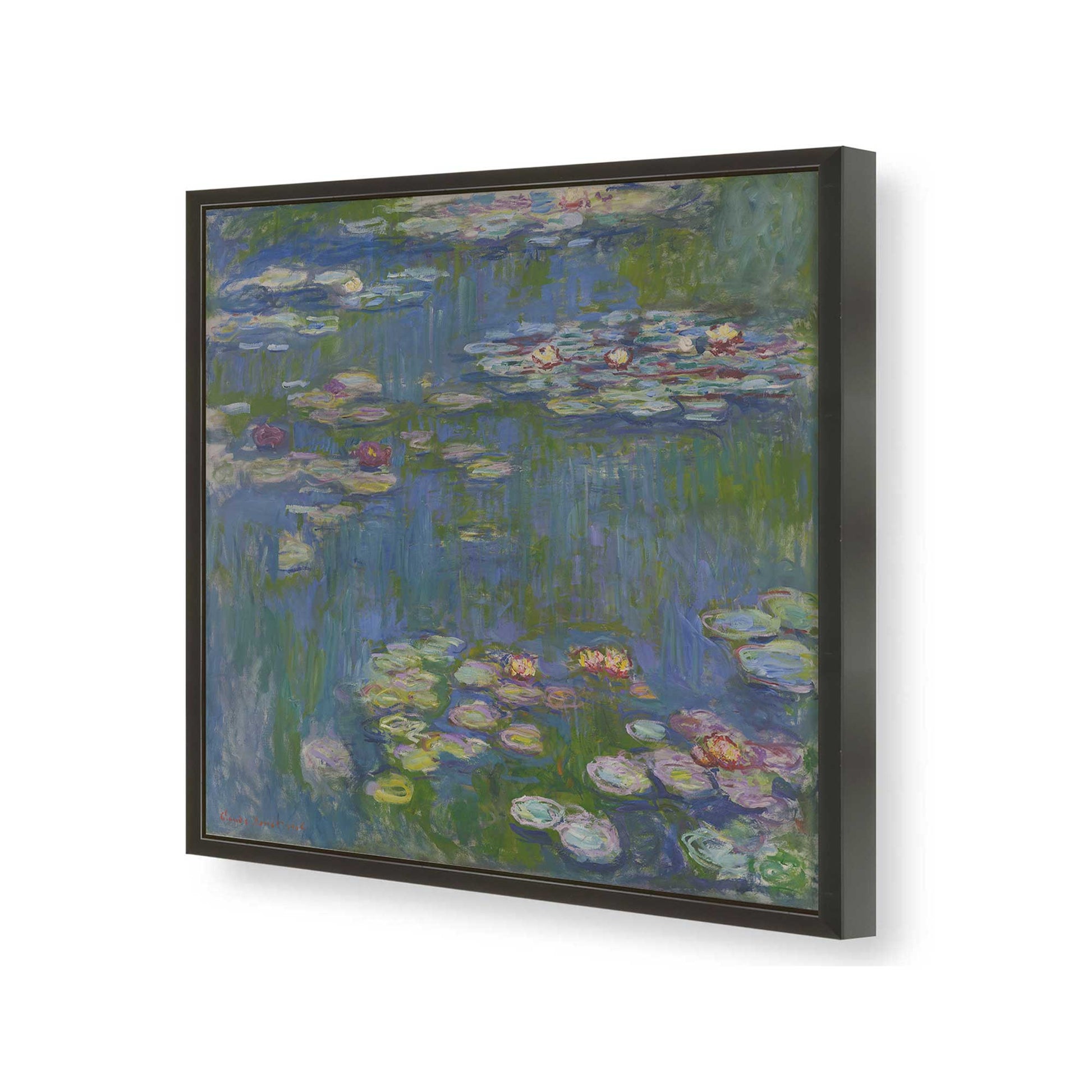 [Color:Satin Black], Picture of art in a Satin Black frame of the corner