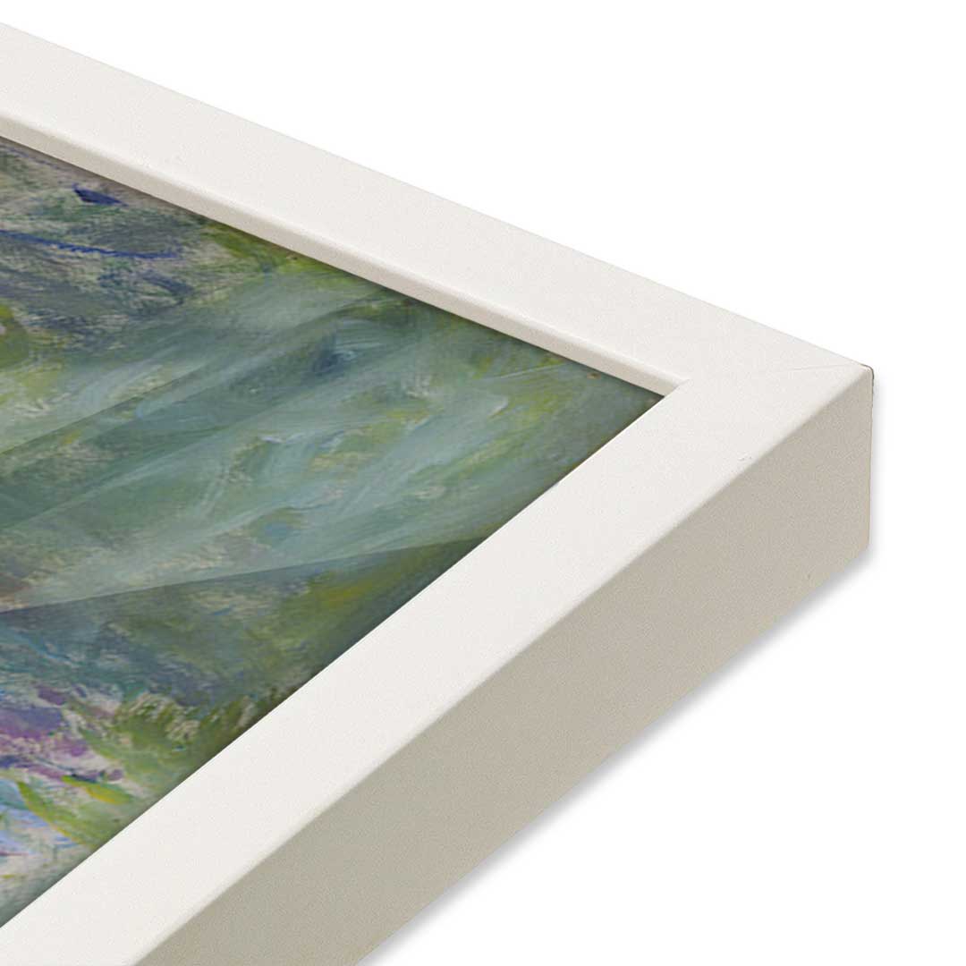 [Color:Opaque White], Picture of art in a Opaque White frame at an angle