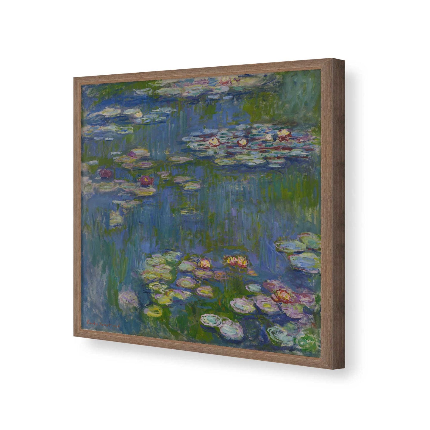 [Color:Walnut], Picture of art in a Walnut frame of the corner