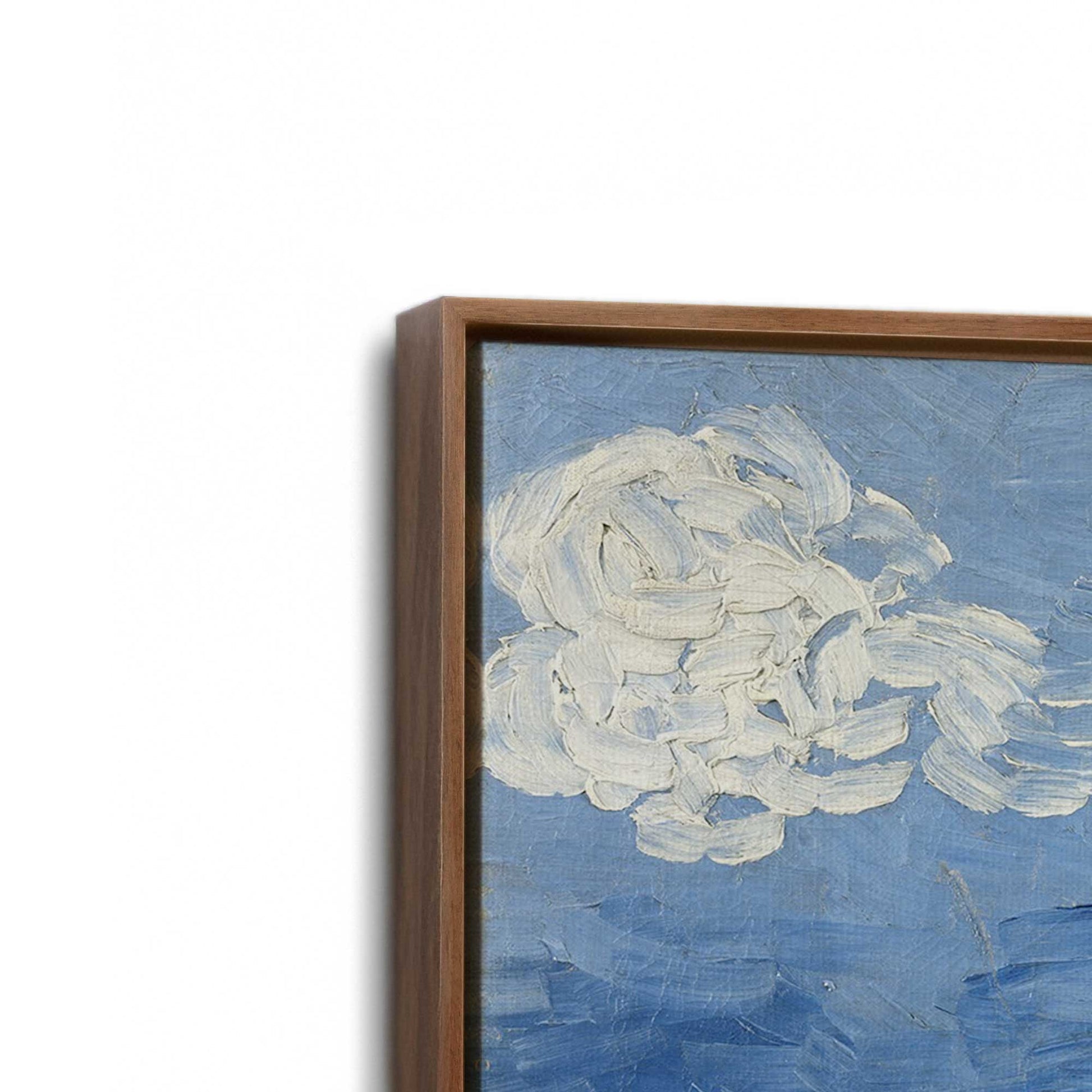 [Color:Walnut], Picture of art in a Walnut frame at an angle