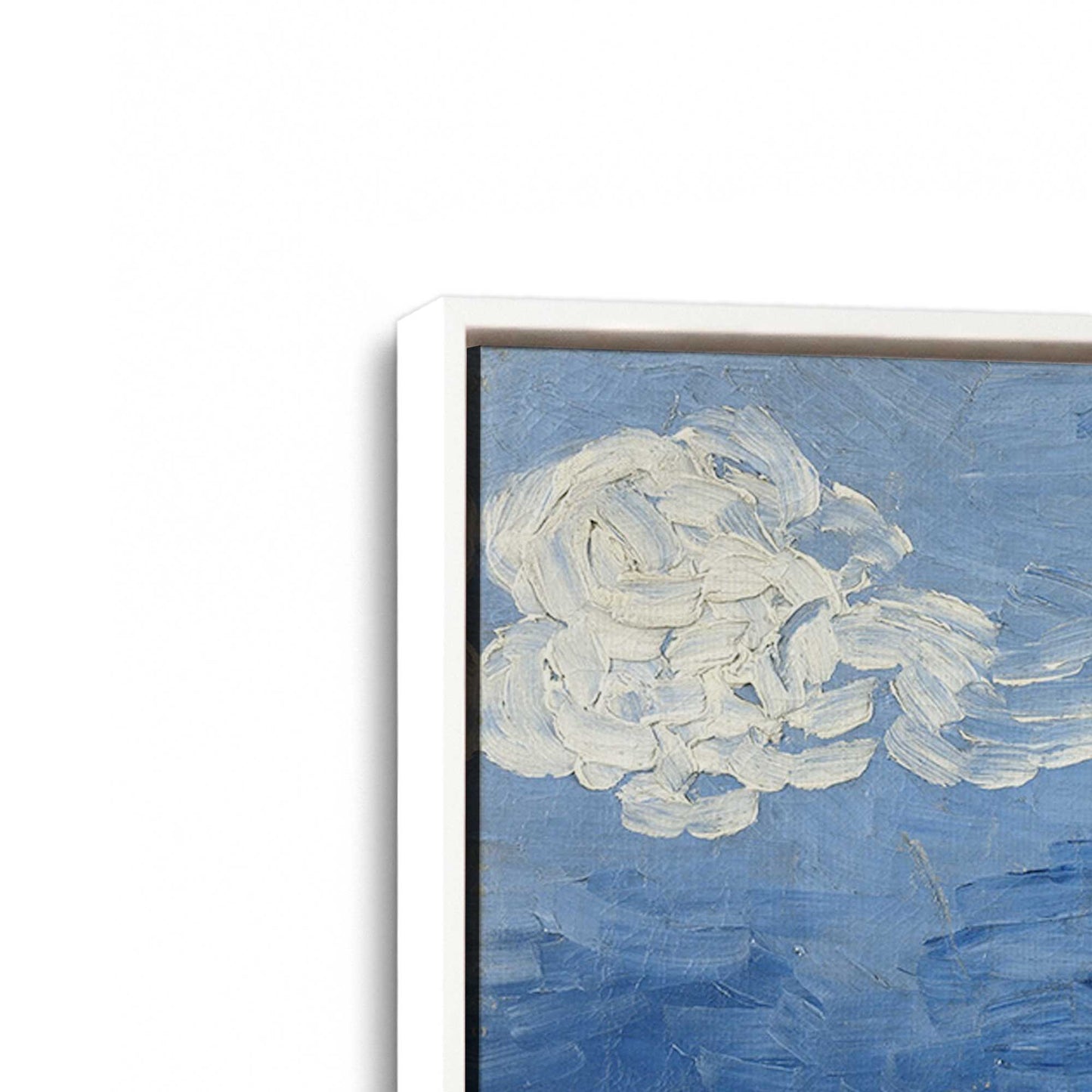 [Color:Opaque White], Picture of art in a White frame at an angle