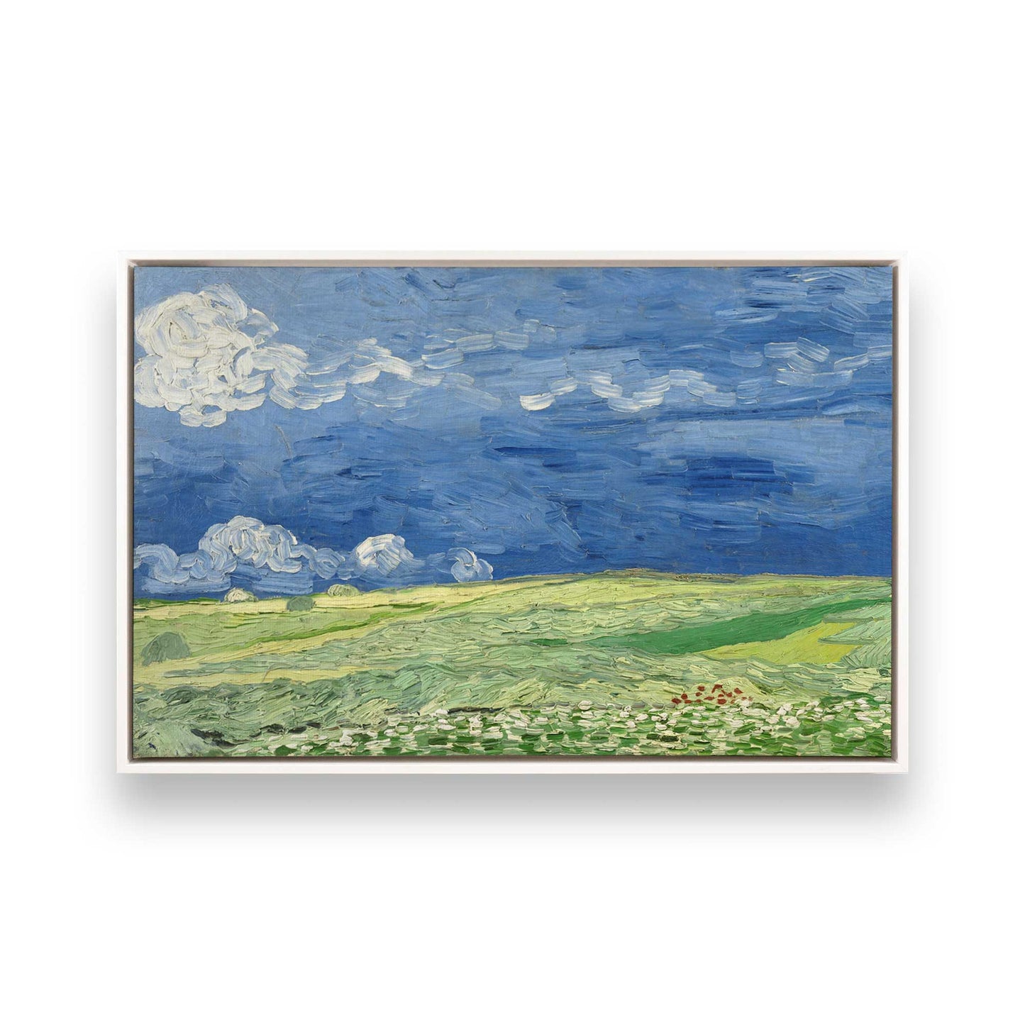 [Color:Opaque White], Picture of art in a White frame