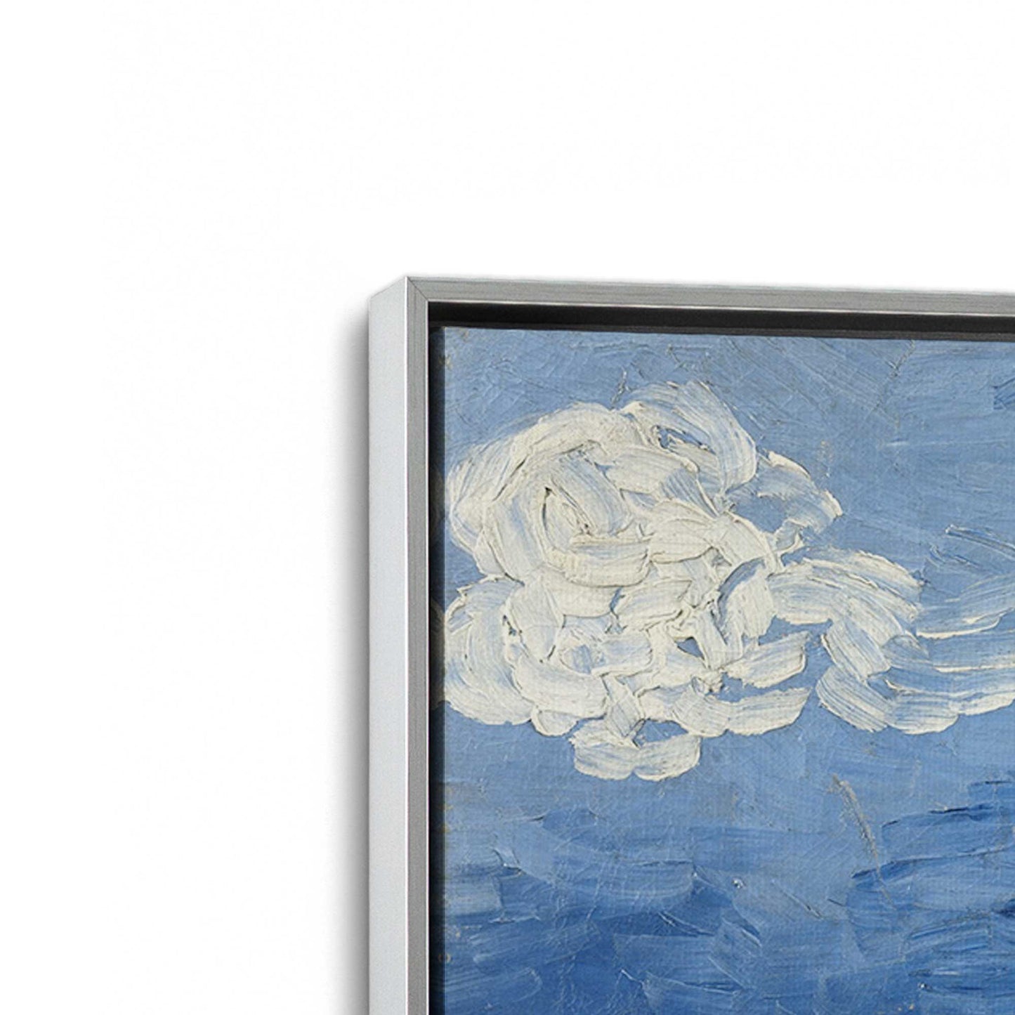 [Color:Polished Chrome], Picture of art in a Polished Chrome frame at an angle