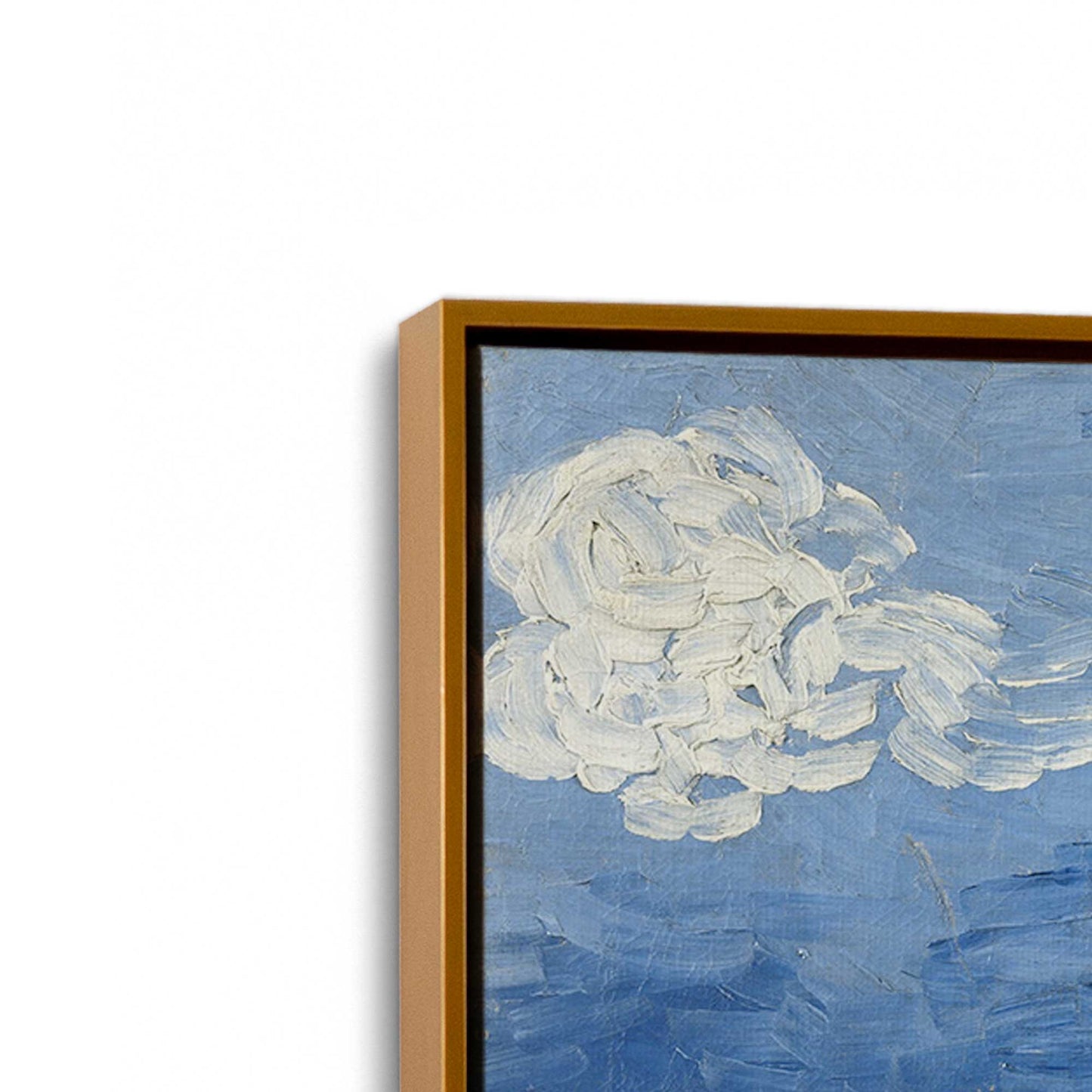 [Color:Polished Gold], Picture of art in a Polished Gold frame at an angle