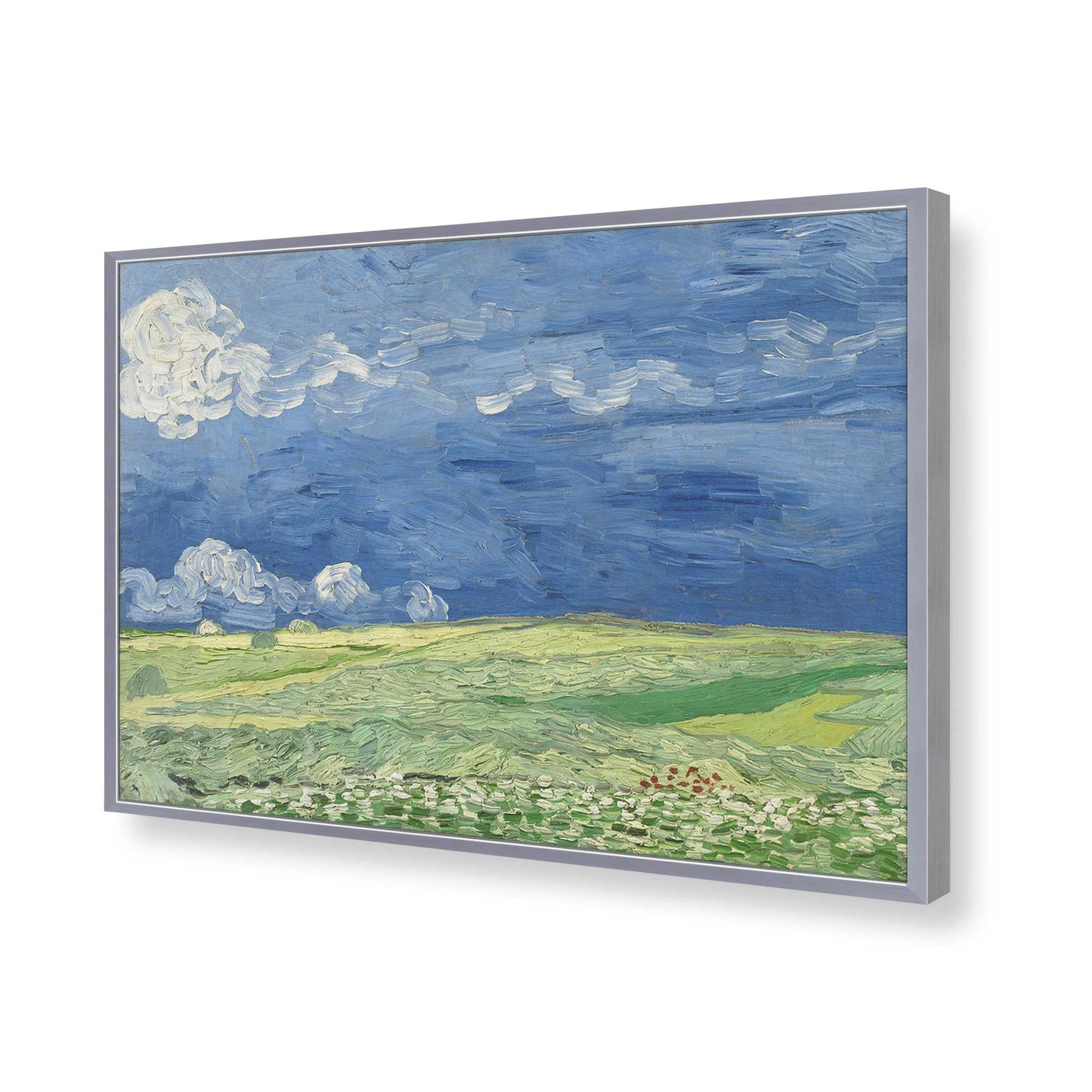 [Color:Polished Chrome], Picture of art in a Polished Chrome frame of the corner