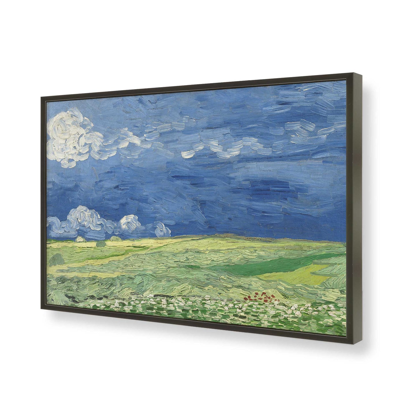 [Color:Satin Black], Picture of art in a Satin Black frame of the corner