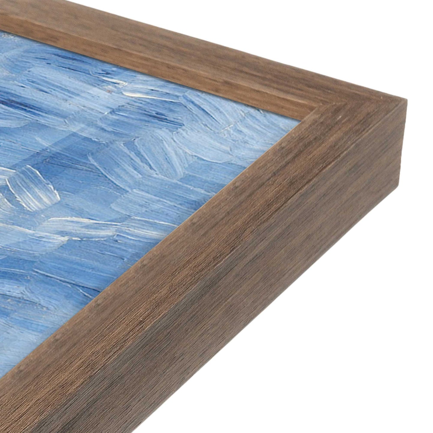 [Color:Walnut], Picture of art in a Walnut frame at an angle