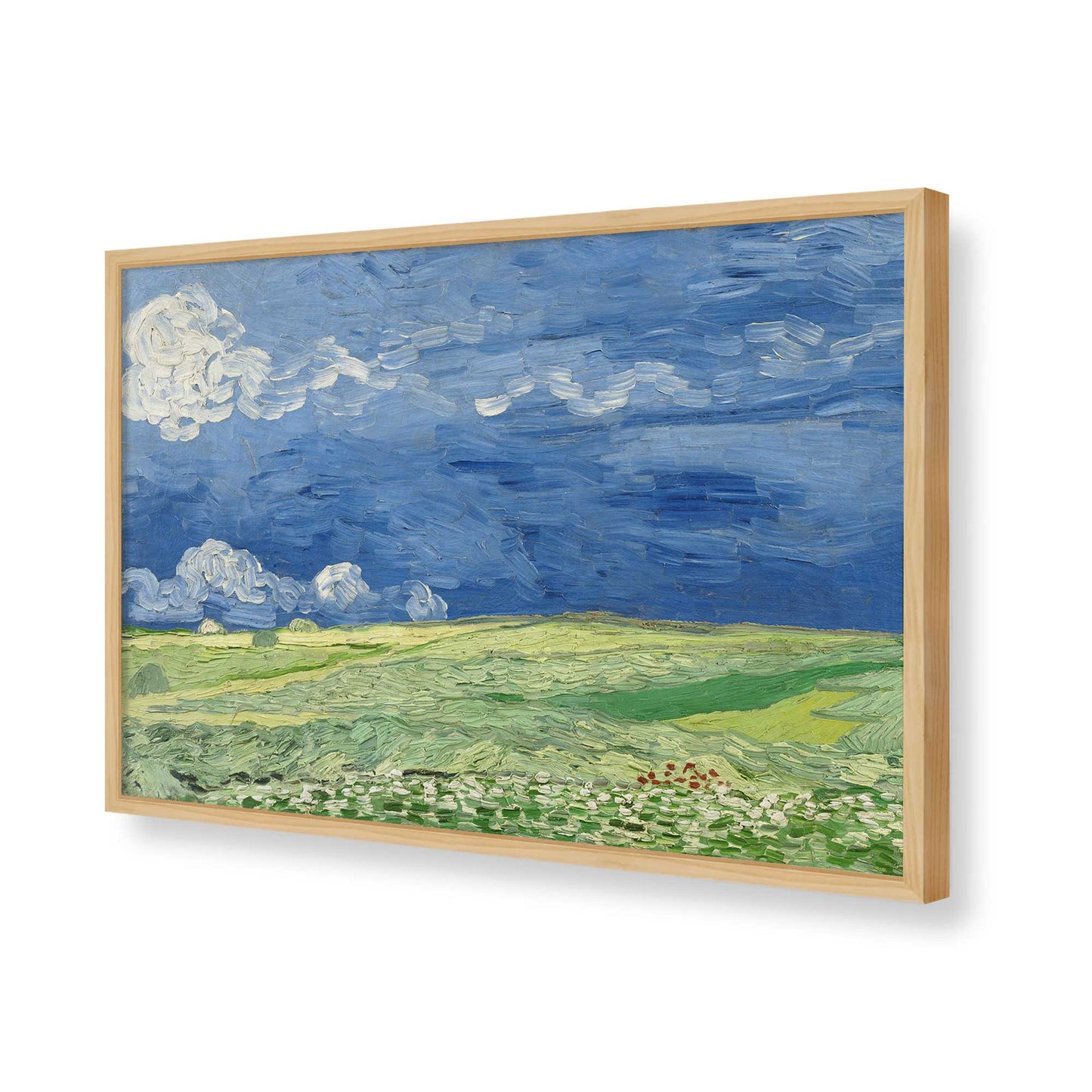 [Color:American Maple], Picture of art in a American Maple frame of the corner