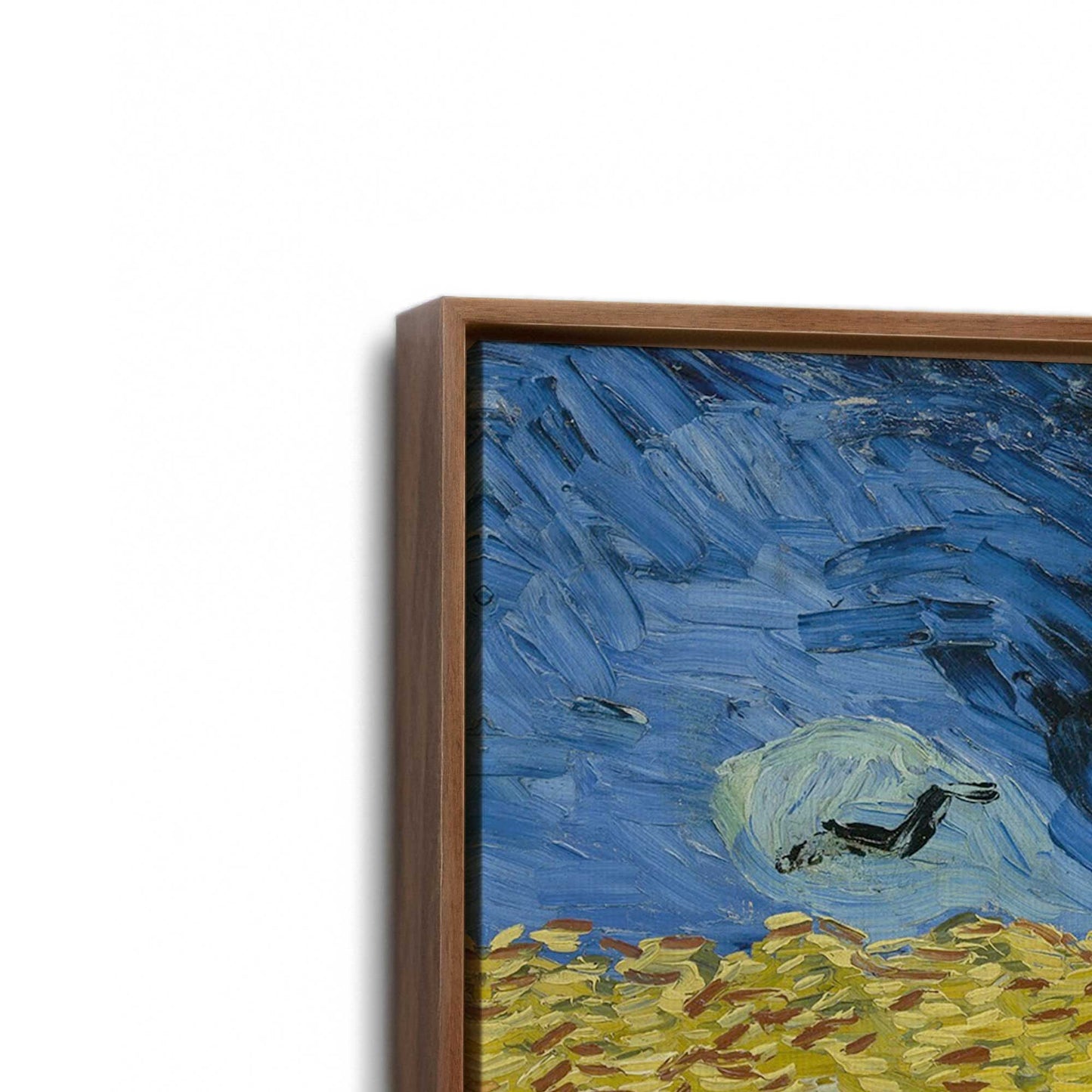 [Color:Walnut], Picture of art in a Walnut frame at an angle