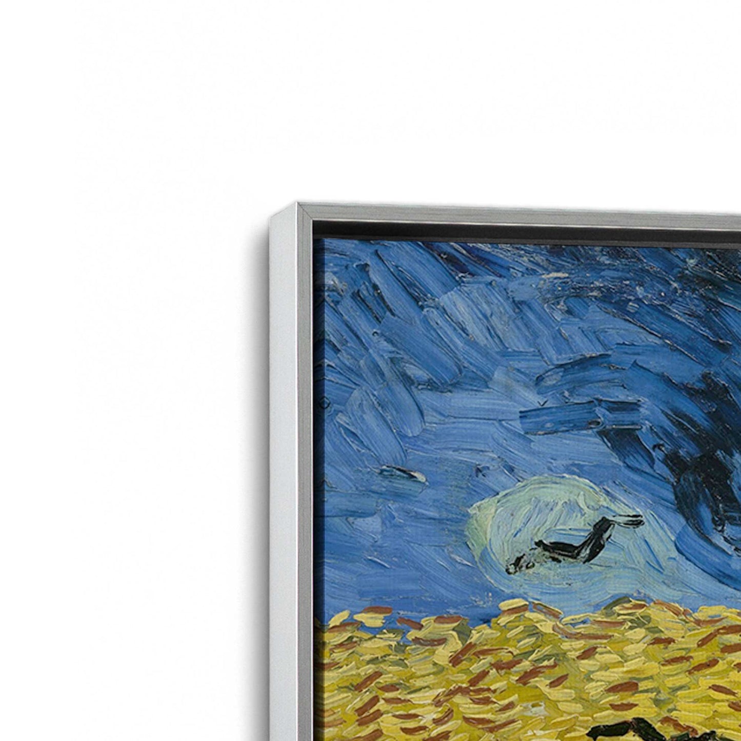 [Color:Polished Chrome], Picture of art in a Polished Chrome frame at an angle