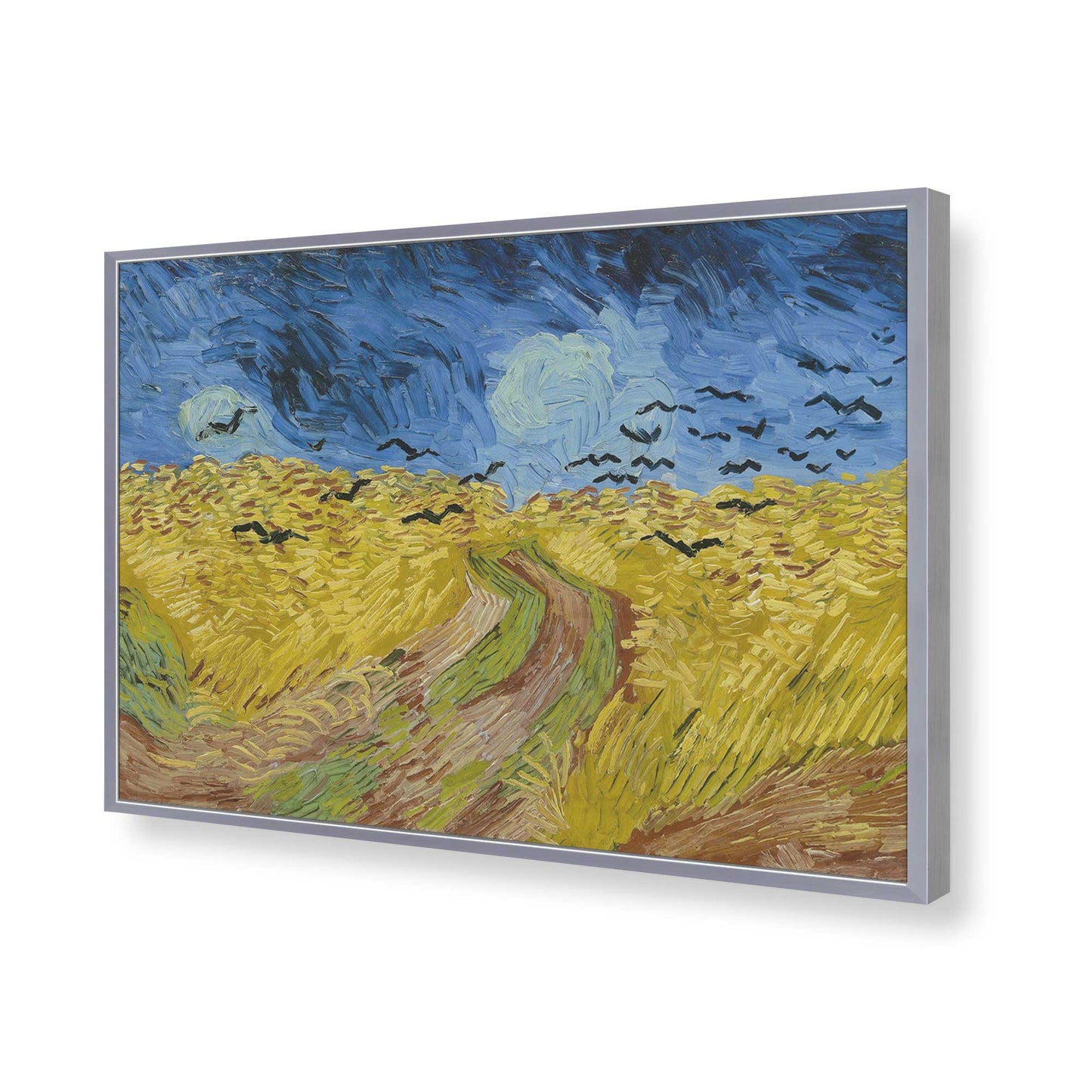 [Color:Polished Chrome], Picture of art in a Polished Chrome frame of the corner