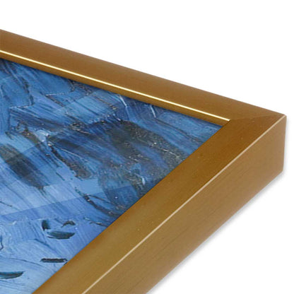 [Color:Polished Gold], Picture of art in a Polished Gold frame at an angle