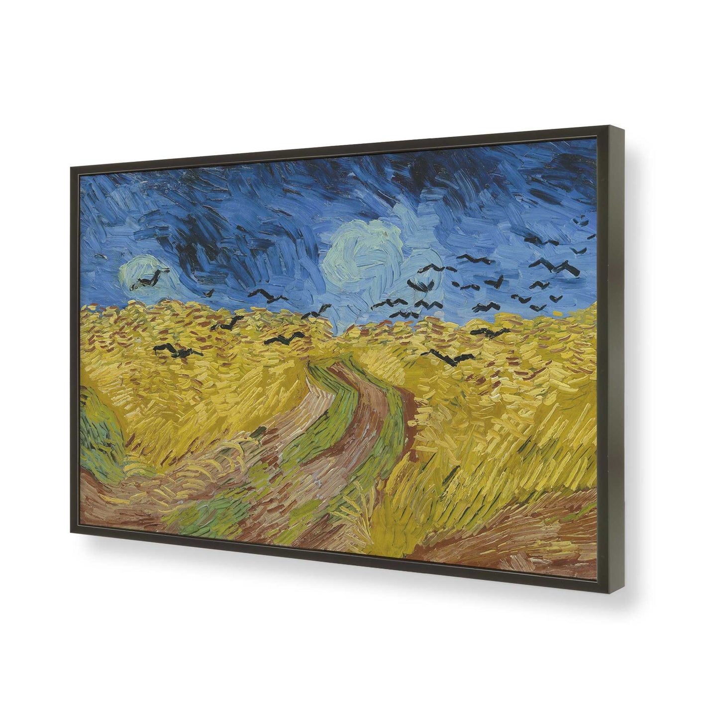 [Color:Satin Black], Picture of art in a Satin Black frame of the corner